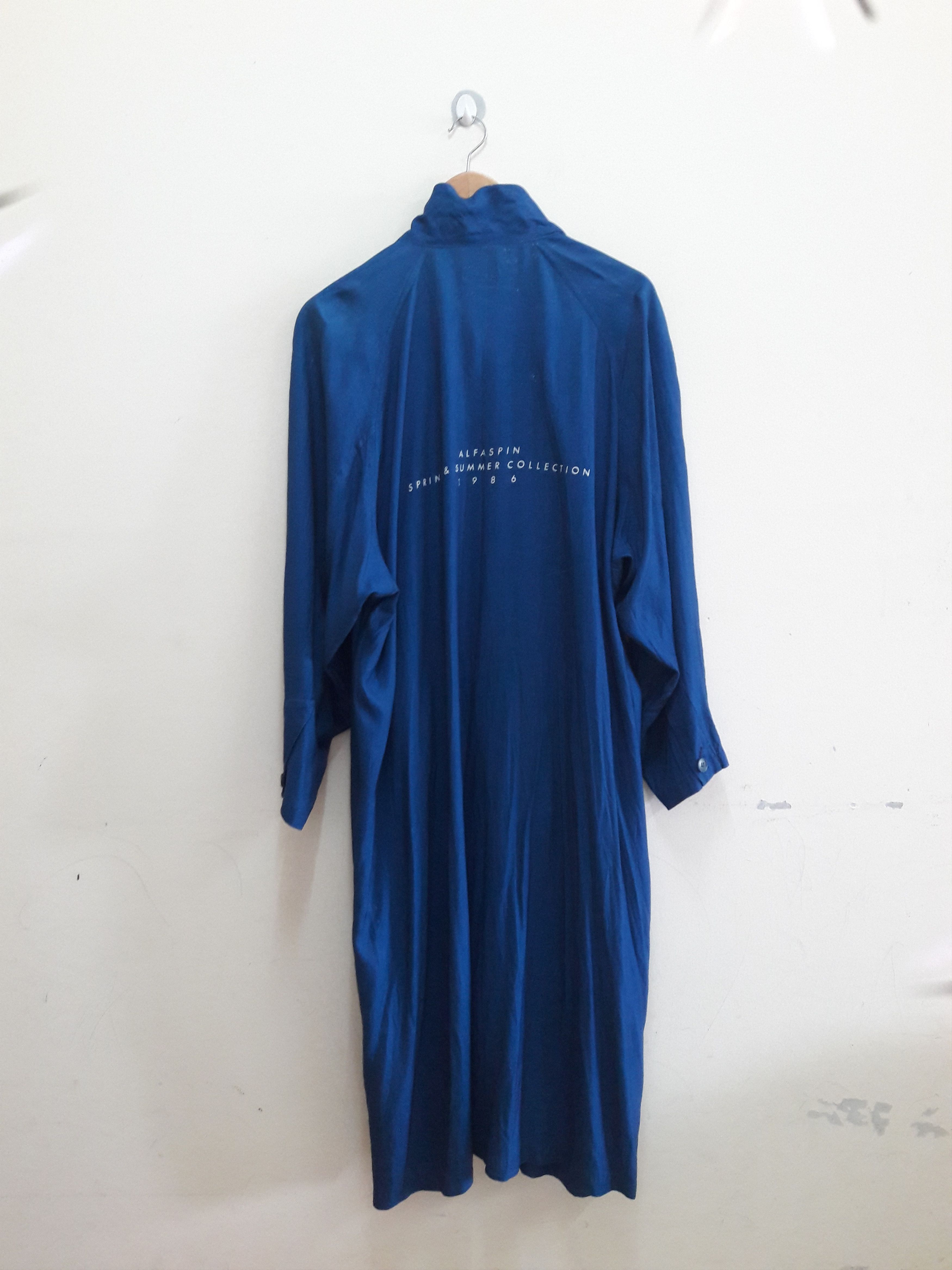 image of Vintage Alfa Spin Winter Coat Spring Summer Collection 1986 in Blue, Men's (Size Large)