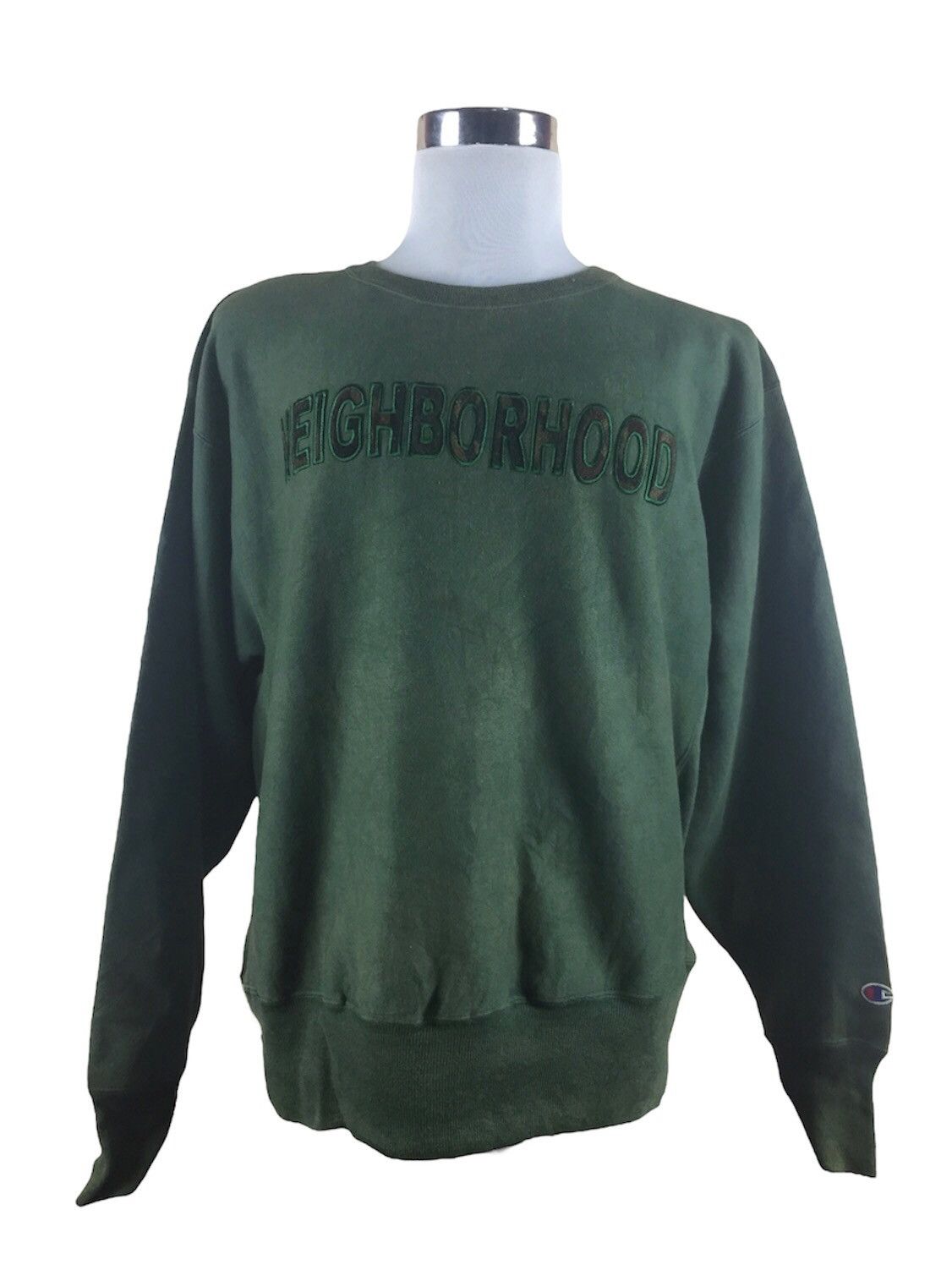 Champion Vintage Neighborhood Green Sweatshirt Size US L / EU 52-54 / 3 - 1 Thumbnail