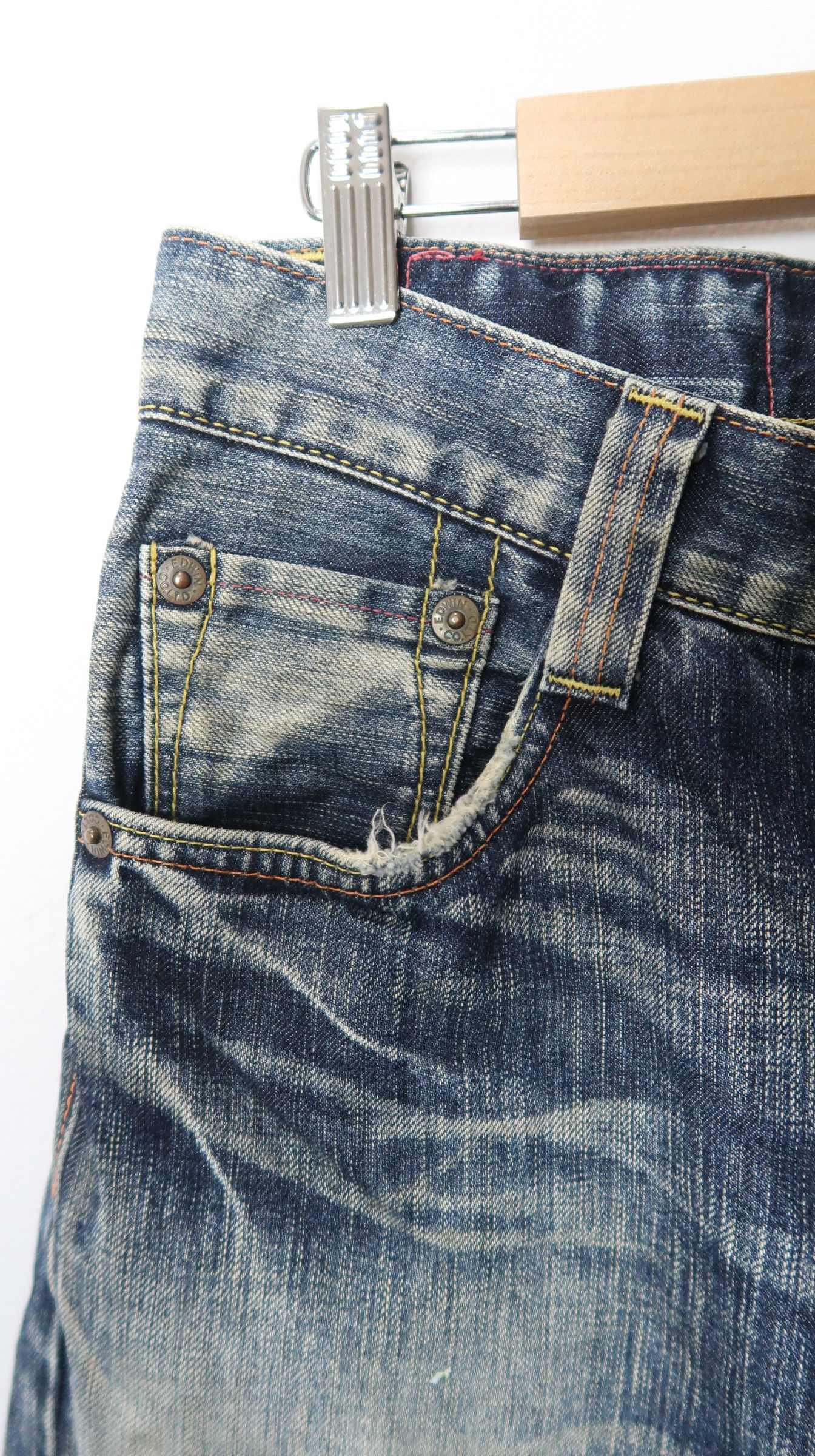 Edwin Edwin 503 Blue Trip Mud Max Jeans Size US 30 / EU 46 - 9 Thumbnail