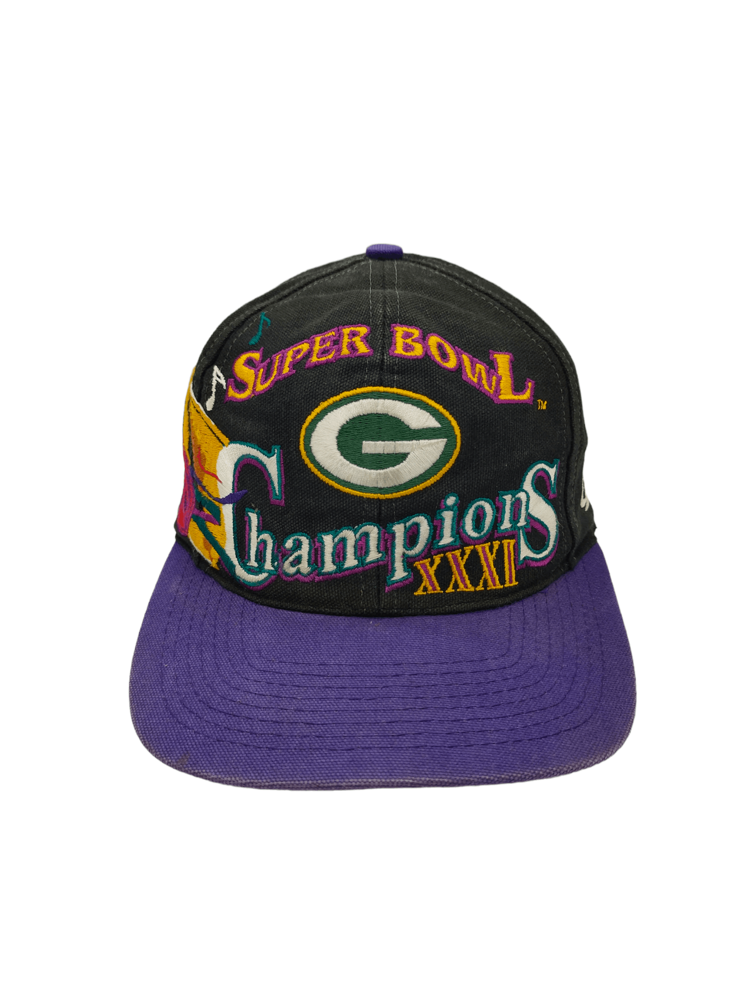 NFL Vintage 90s Green Bay Packers NFL Big Logo Script Cap Size ONE SIZE - 2 Thumbnail