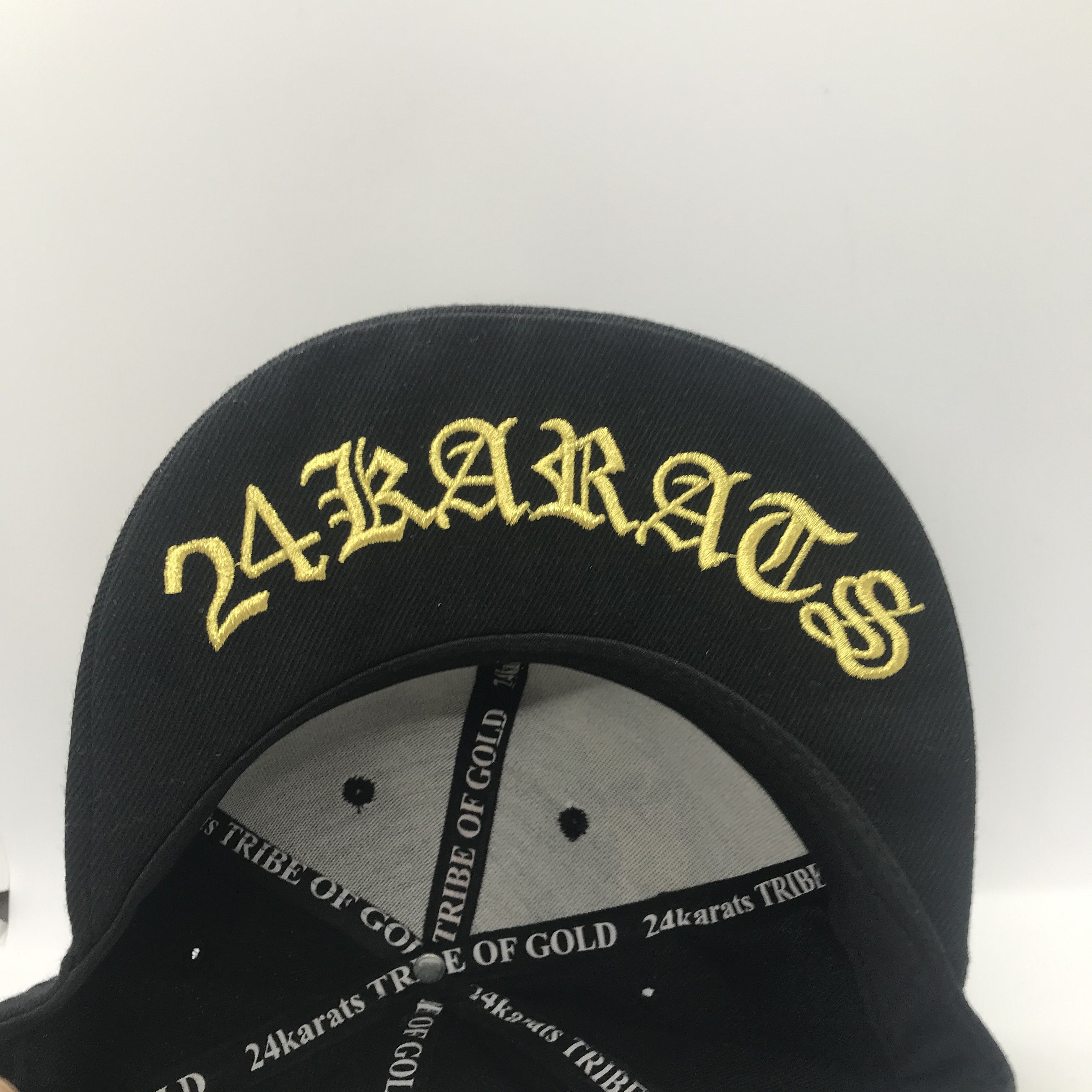 Japanese Brand 24 KARATS Gold Embroidered Snapback Cap Size ONE SIZE - 6 Thumbnail