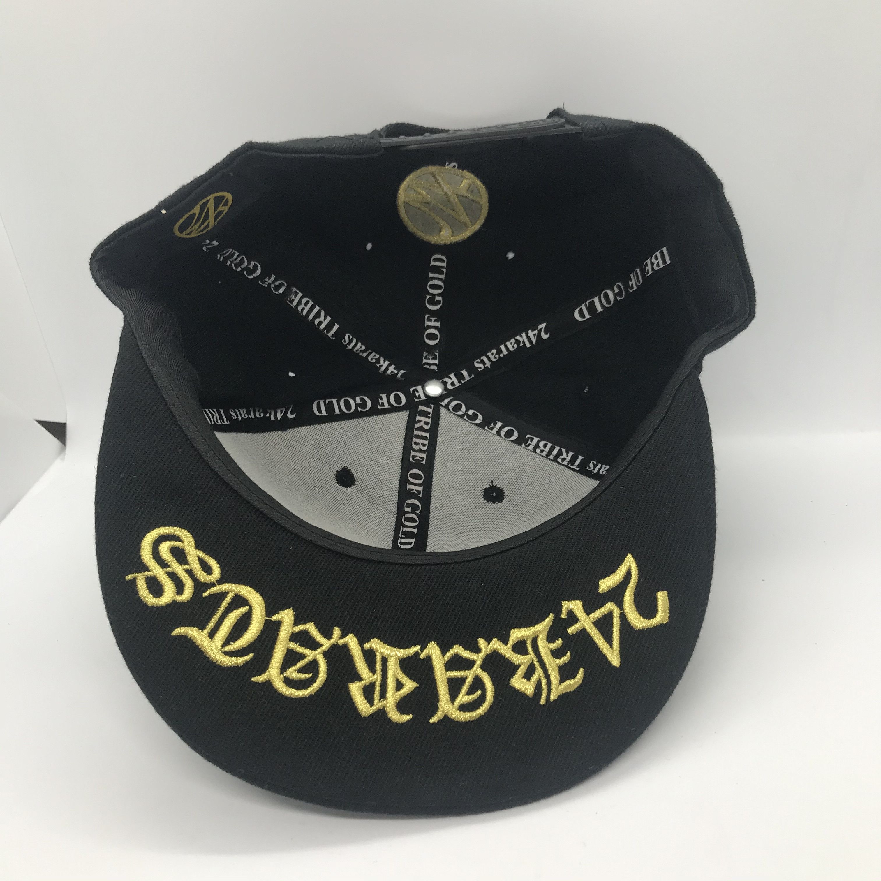 Japanese Brand 24 KARATS Gold Embroidered Snapback Cap Size ONE SIZE - 5 Thumbnail