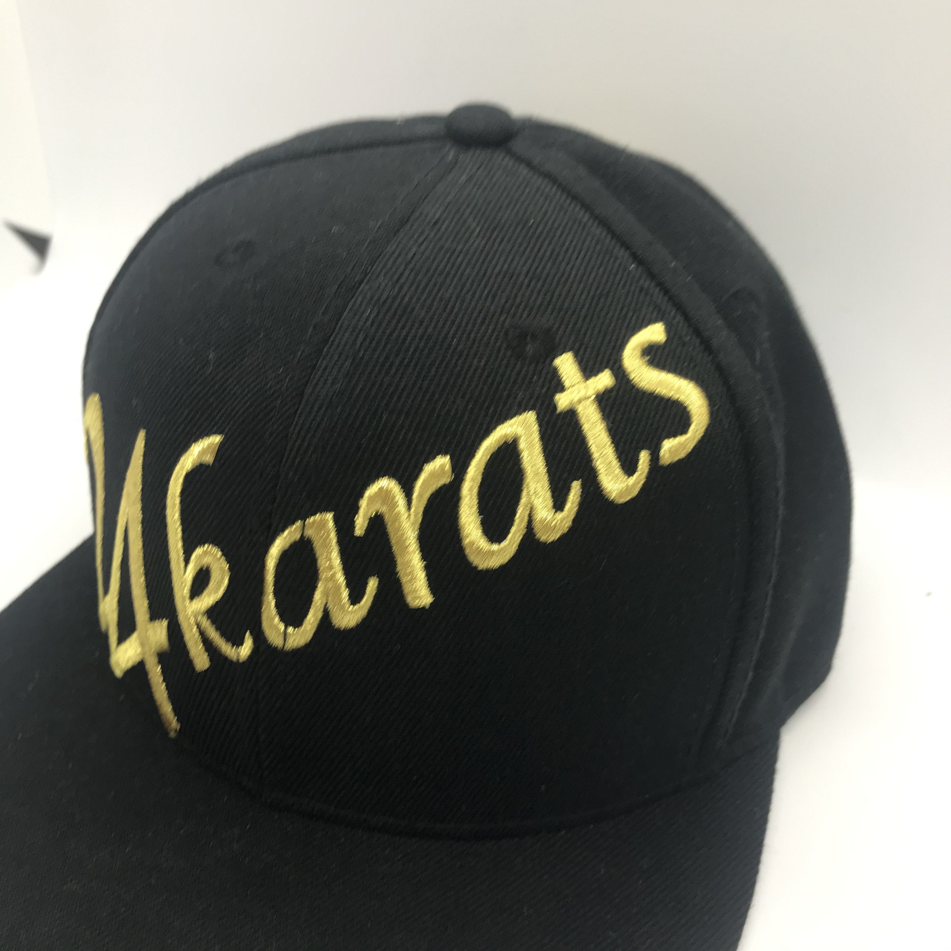 Japanese Brand 24 KARATS Gold Embroidered Snapback Cap Size ONE SIZE - 3 Thumbnail