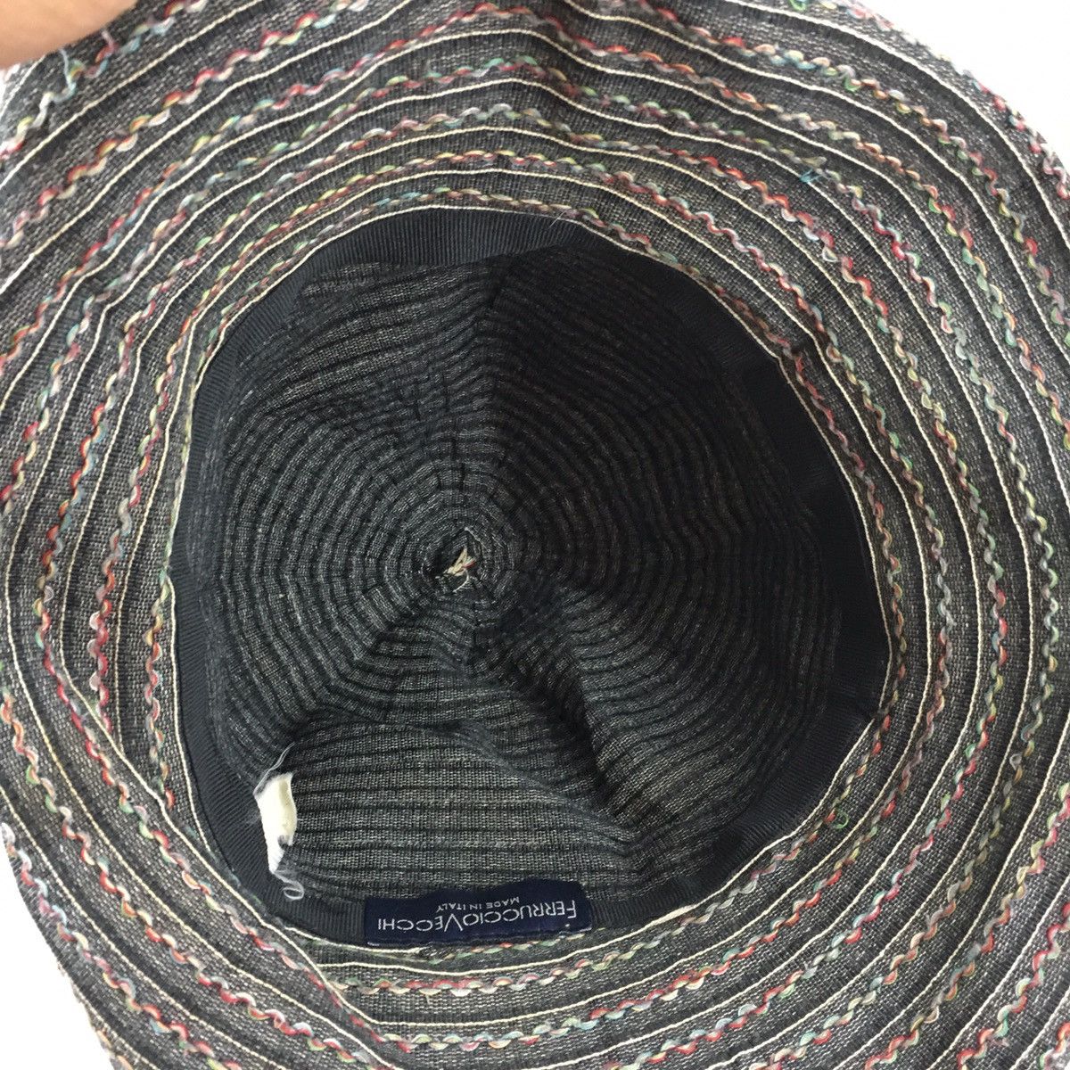 Vintage FERRUCCIO VECCHI Made In Italy Striped Multi colour Hat Size ONE SIZE - 6 Thumbnail