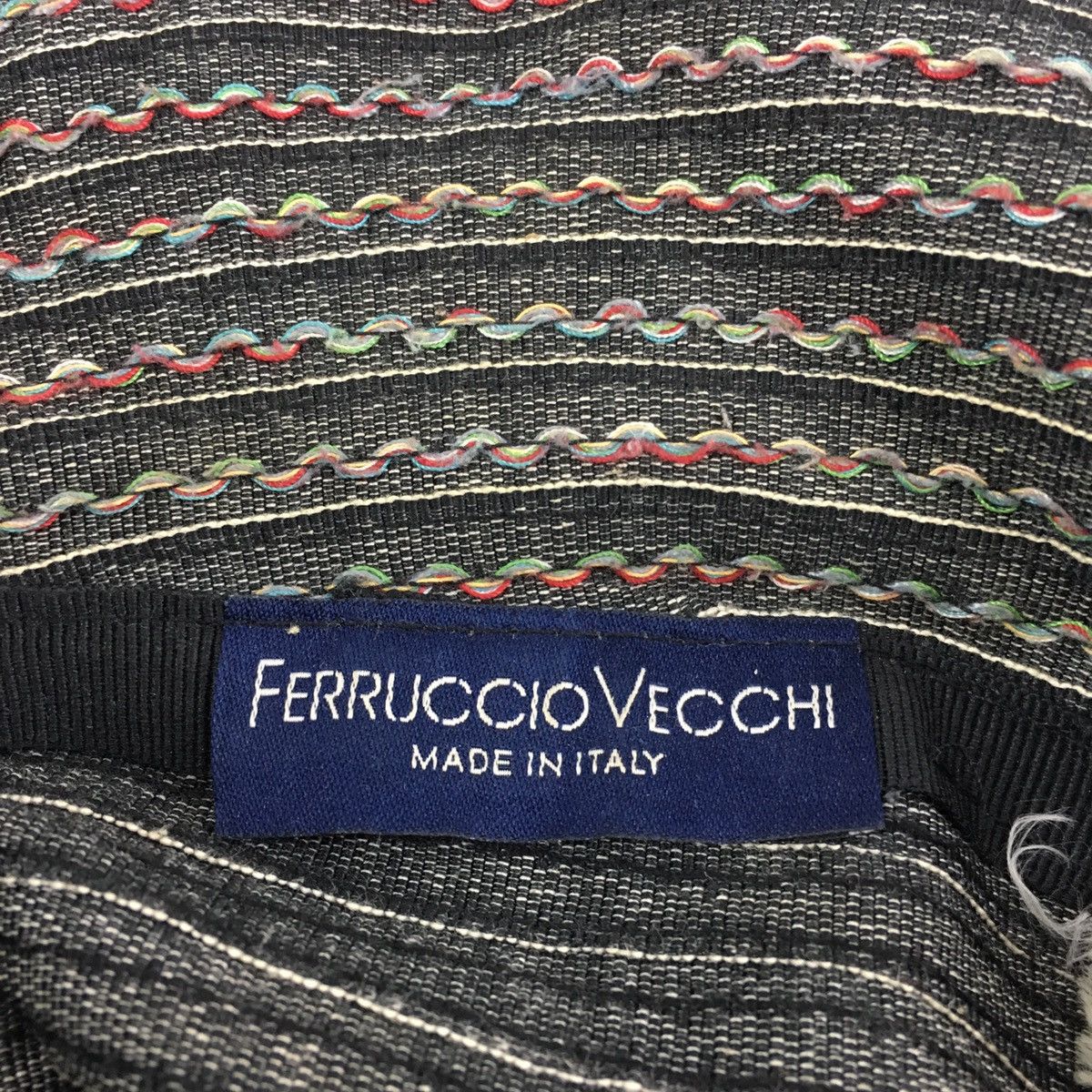 Vintage FERRUCCIO VECCHI Made In Italy Striped Multi colour Hat Size ONE SIZE - 7 Thumbnail