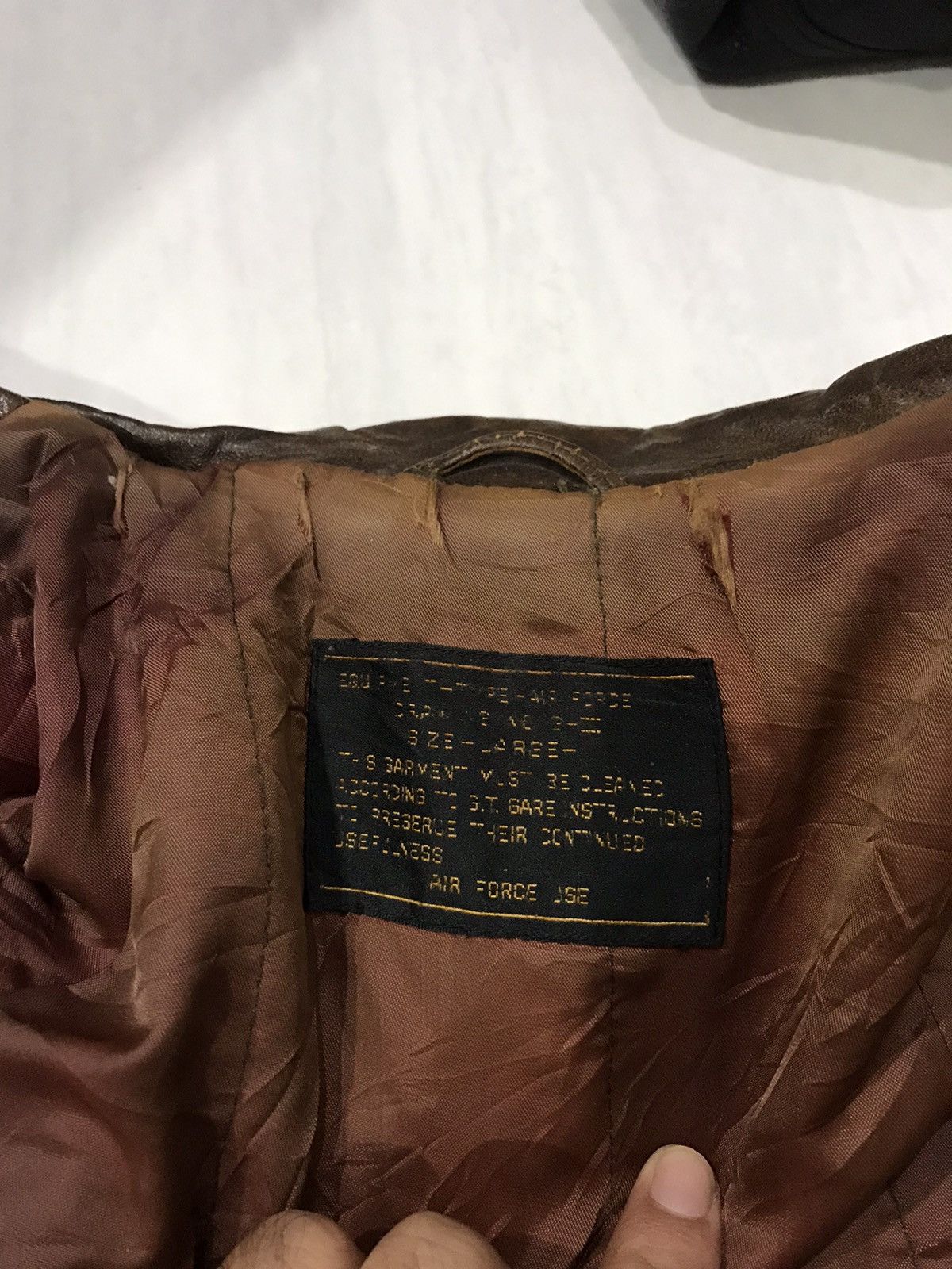 Genuine Leather Vintage A2 Leather Jacket US AIR Force Repro Size US L / EU 52-54 / 3 - 20 Thumbnail