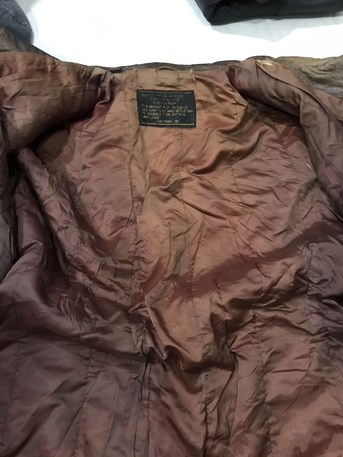 Genuine Leather Vintage A2 Leather Jacket US AIR Force Repro Size US L / EU 52-54 / 3 - 22 Thumbnail