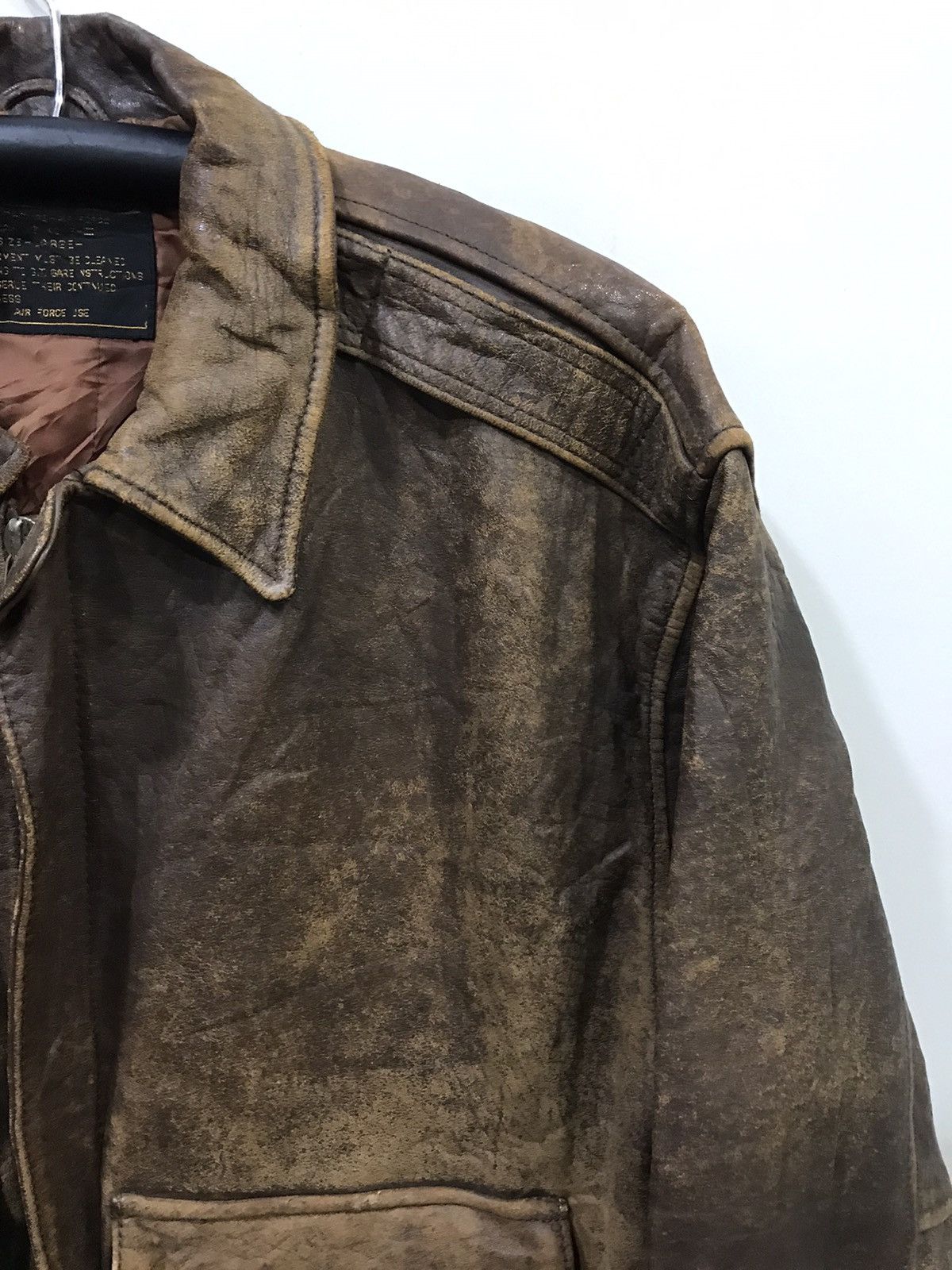 Genuine Leather Vintage A2 Leather Jacket US AIR Force Repro Size US L / EU 52-54 / 3 - 3 Thumbnail
