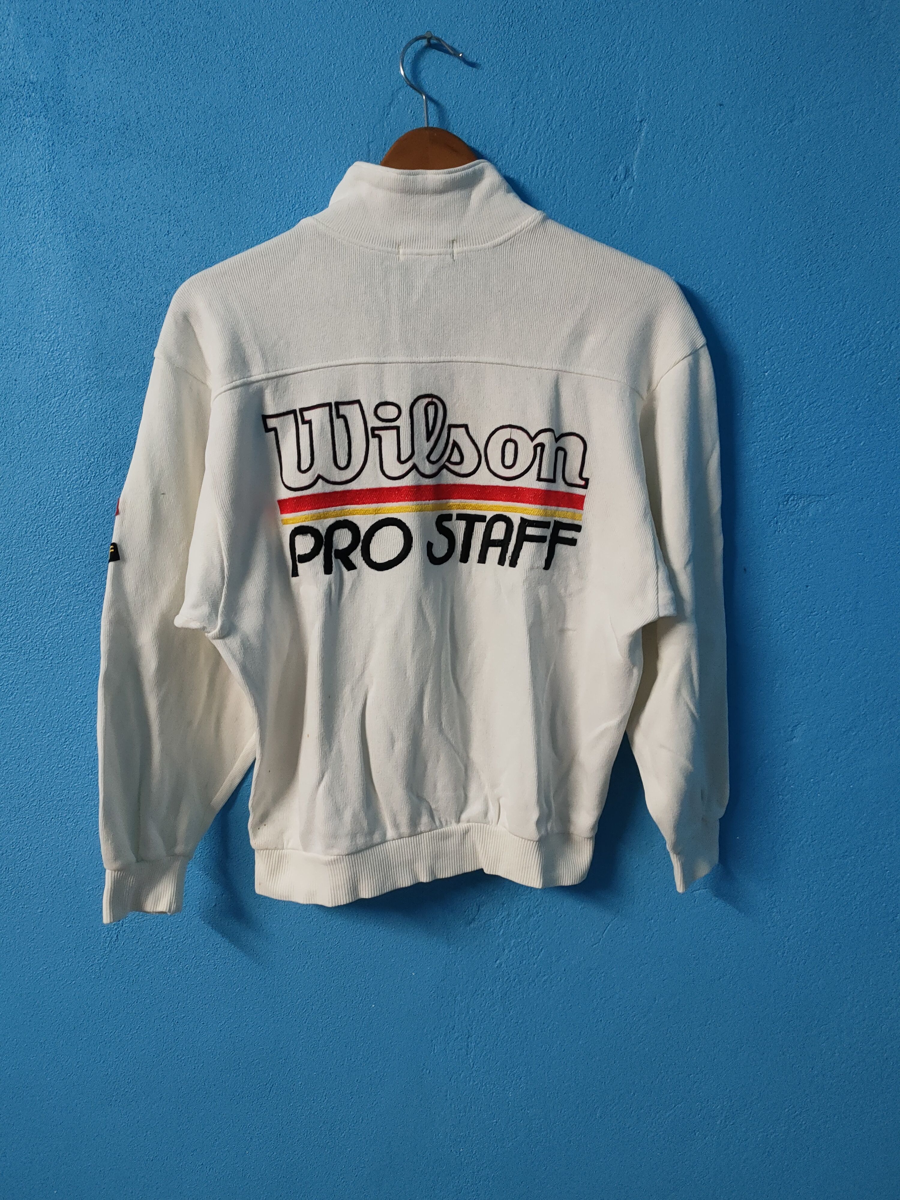 vintage wilson pro staff sweatshirts big logo embroidery
