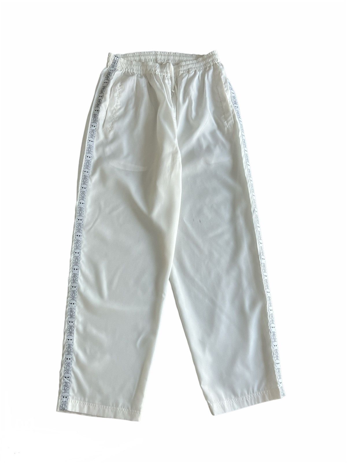 MCM : Sweatpants Side Strip Logo Off White Color
