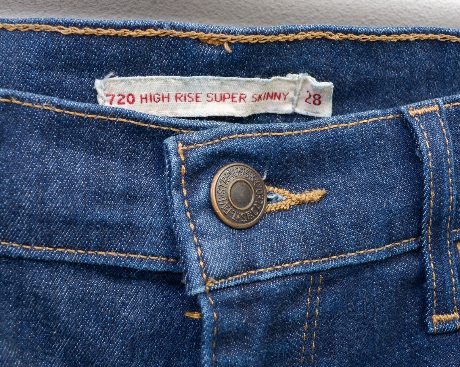 Levi's High Rise Super Skinny Women's W28 L30 Jeans Trousers Pants Size 28" / US 6 / IT 42 - 3 Thumbnail