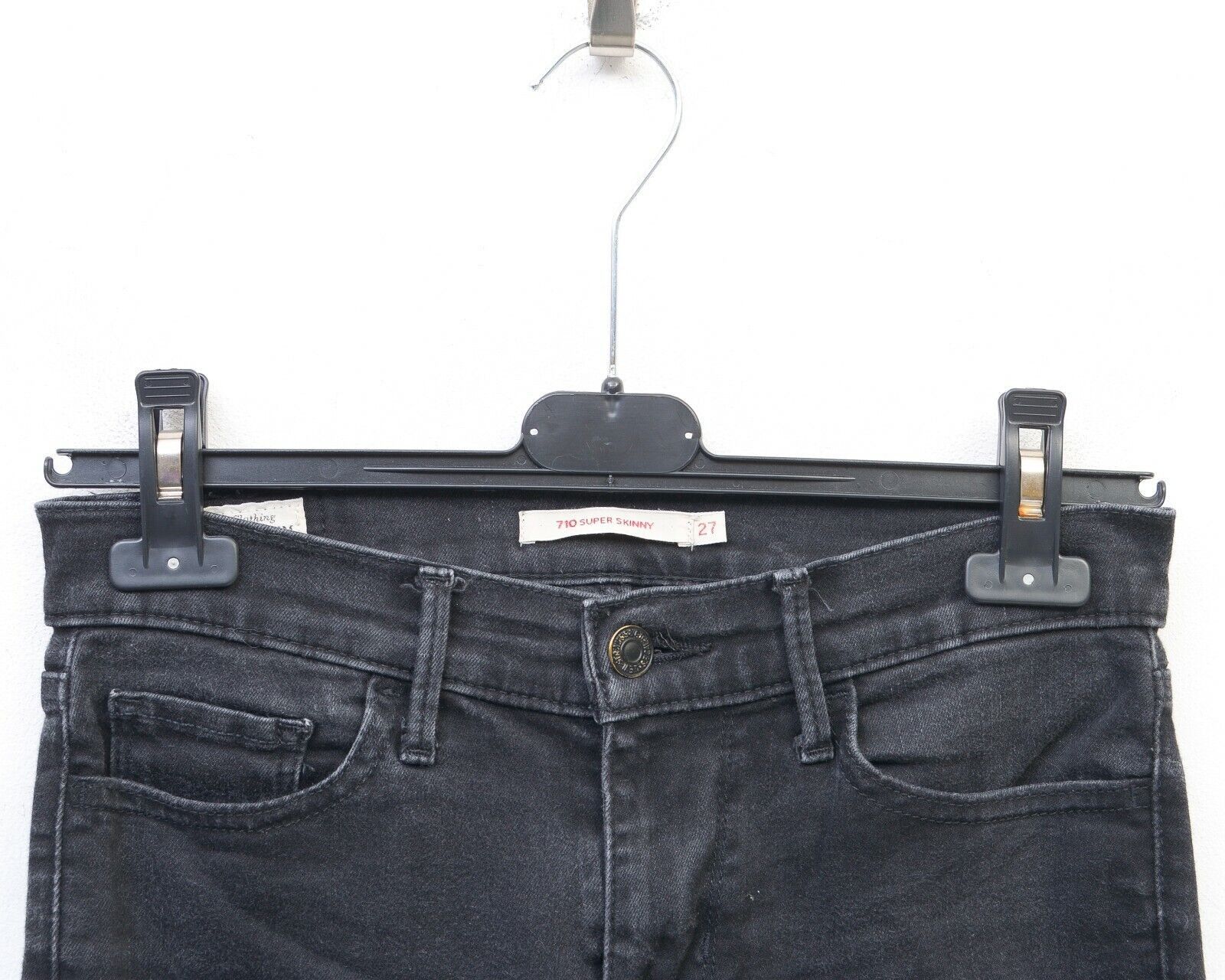 Levi's BIG E Women's 710 Super Skinny W27 L30 Jeans Trousers Pants Size 27" / US 4 / IT 40 - 2 Thumbnail