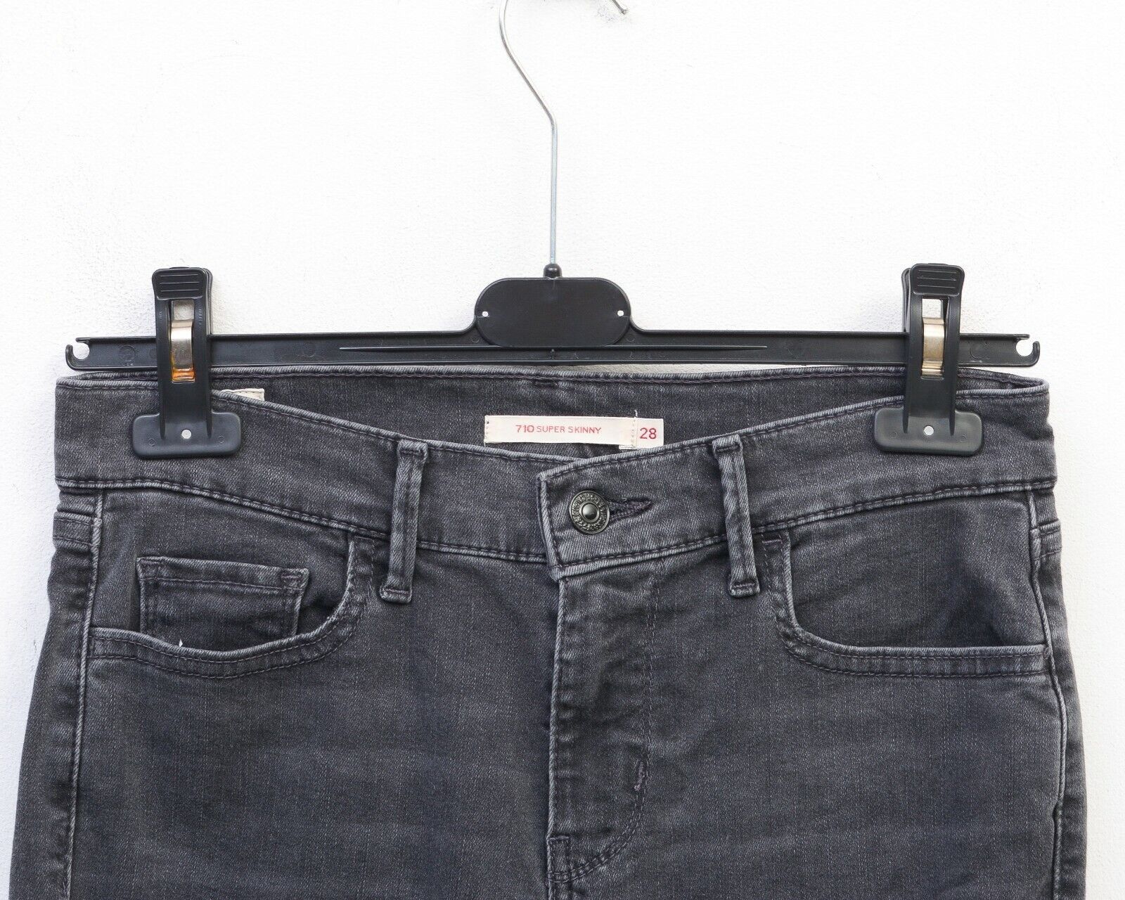 Levi's BIG E Women's 710 Super Skinny W28 L28 Jeans Trousers Pants Size 28" / US 6 / IT 42 - 2 Thumbnail