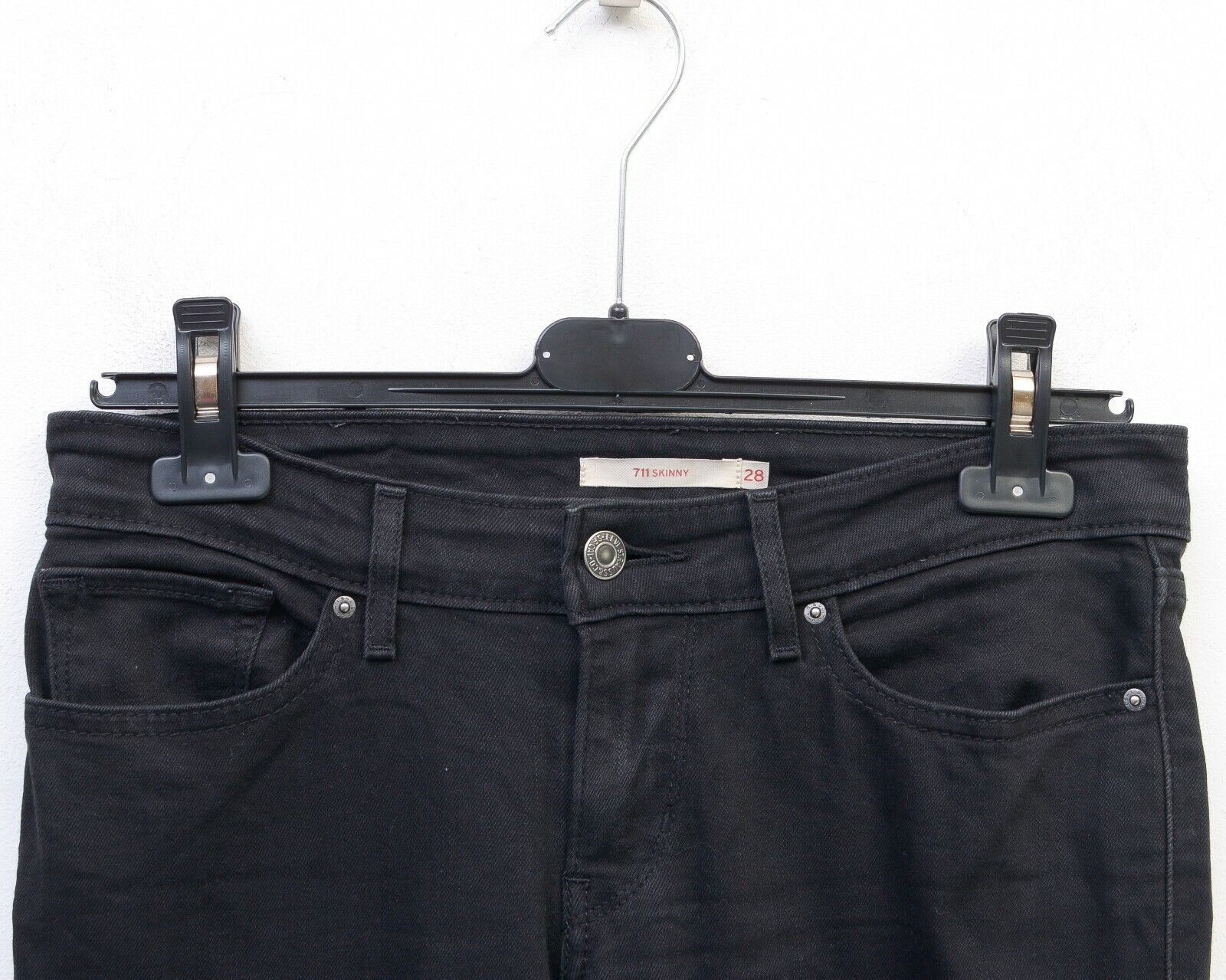 Levi's 711 Skinny Women W28 L30 Mid Rise Jeans Trousers Slim Pants Size 28" / US 6 / IT 42 - 3 Thumbnail