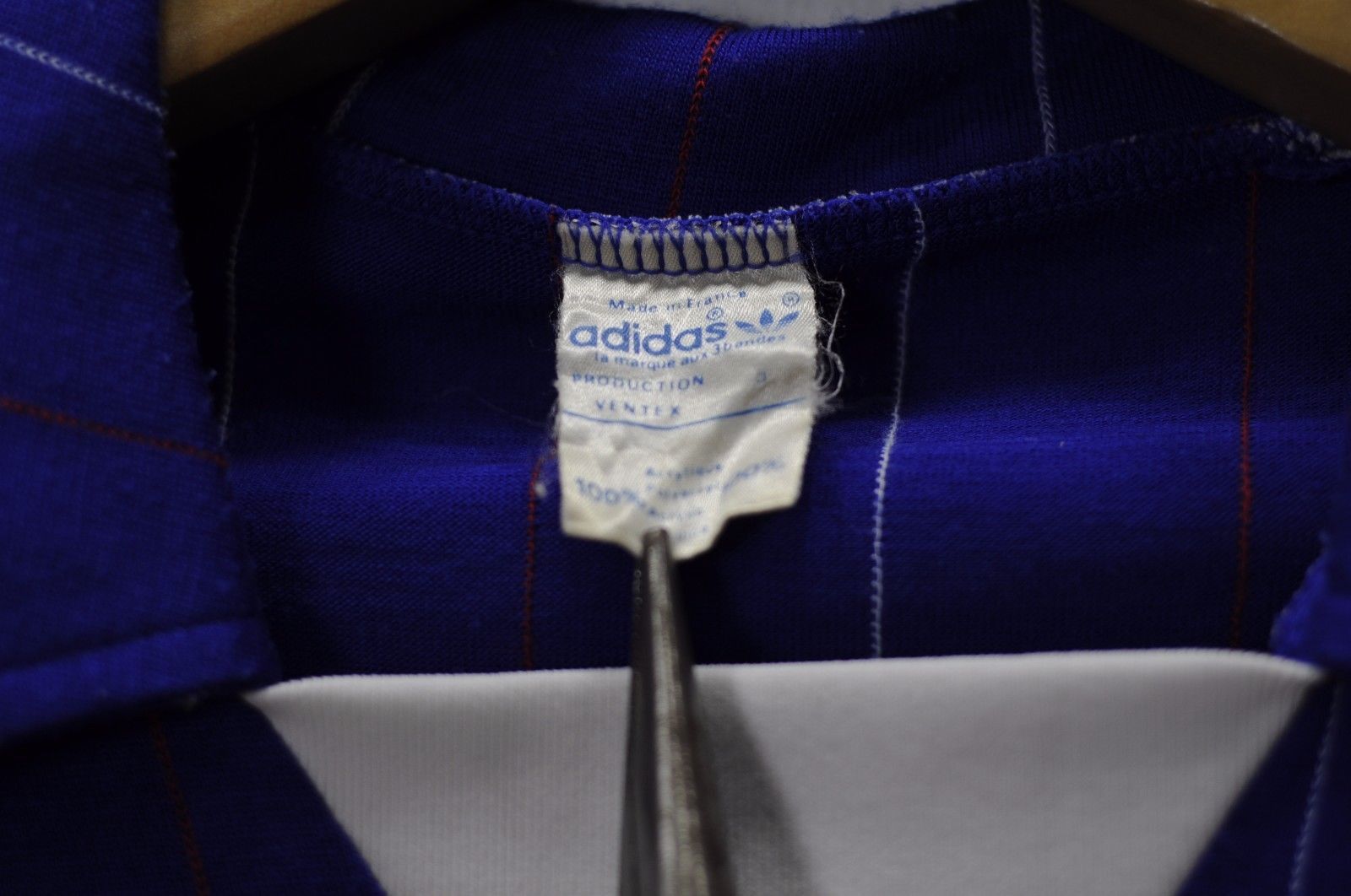 Adidas Vintage 1980s Adidas Jersey t shirt FRANCE Trefoil World Cup Size US S / EU 44-46 / 1 - 3 Thumbnail