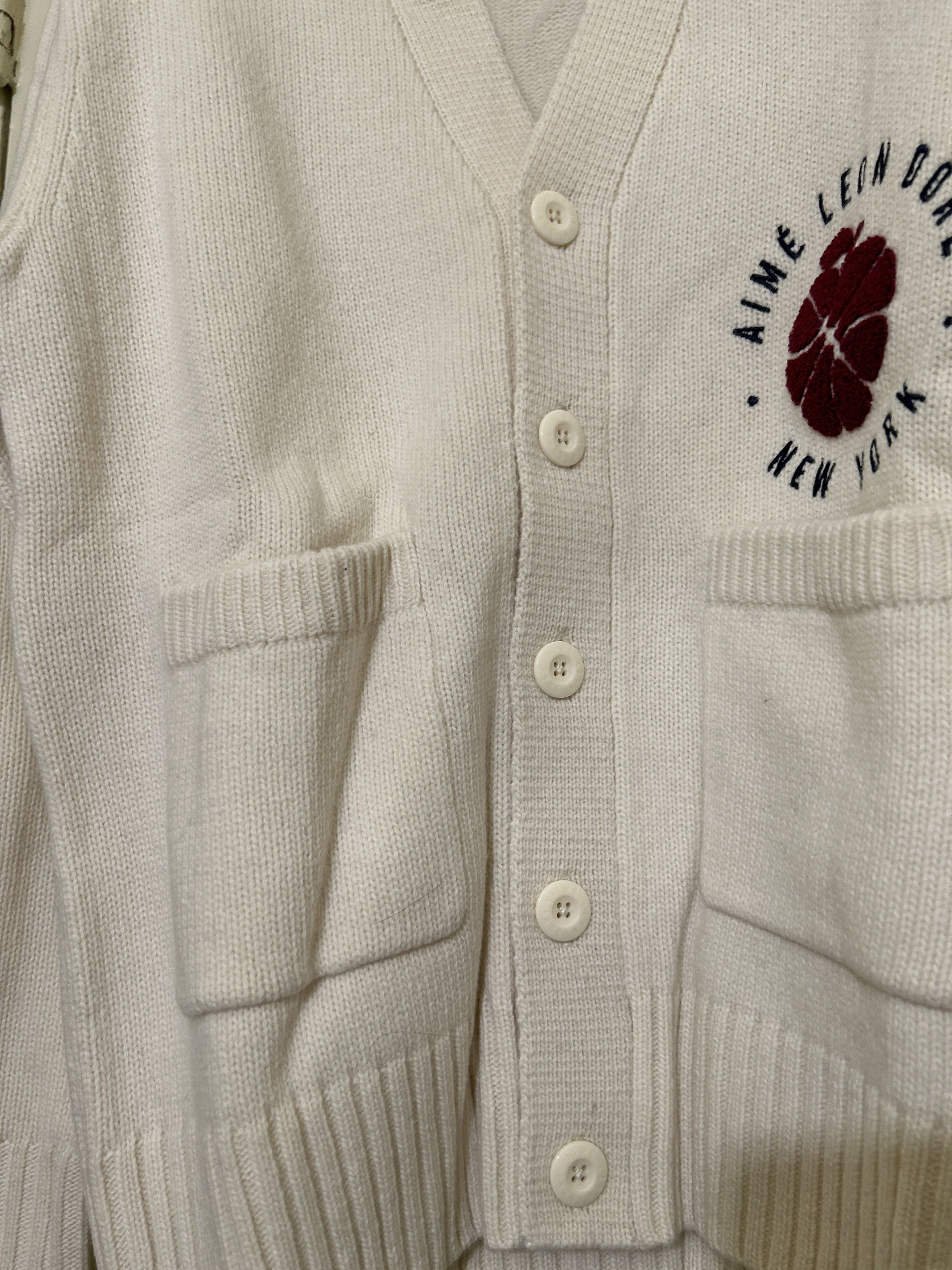 Aime Leon Dore × New Balance ALD Knit Cardigan Cream Size US XL / EU 56 / 4 - 8 Thumbnail