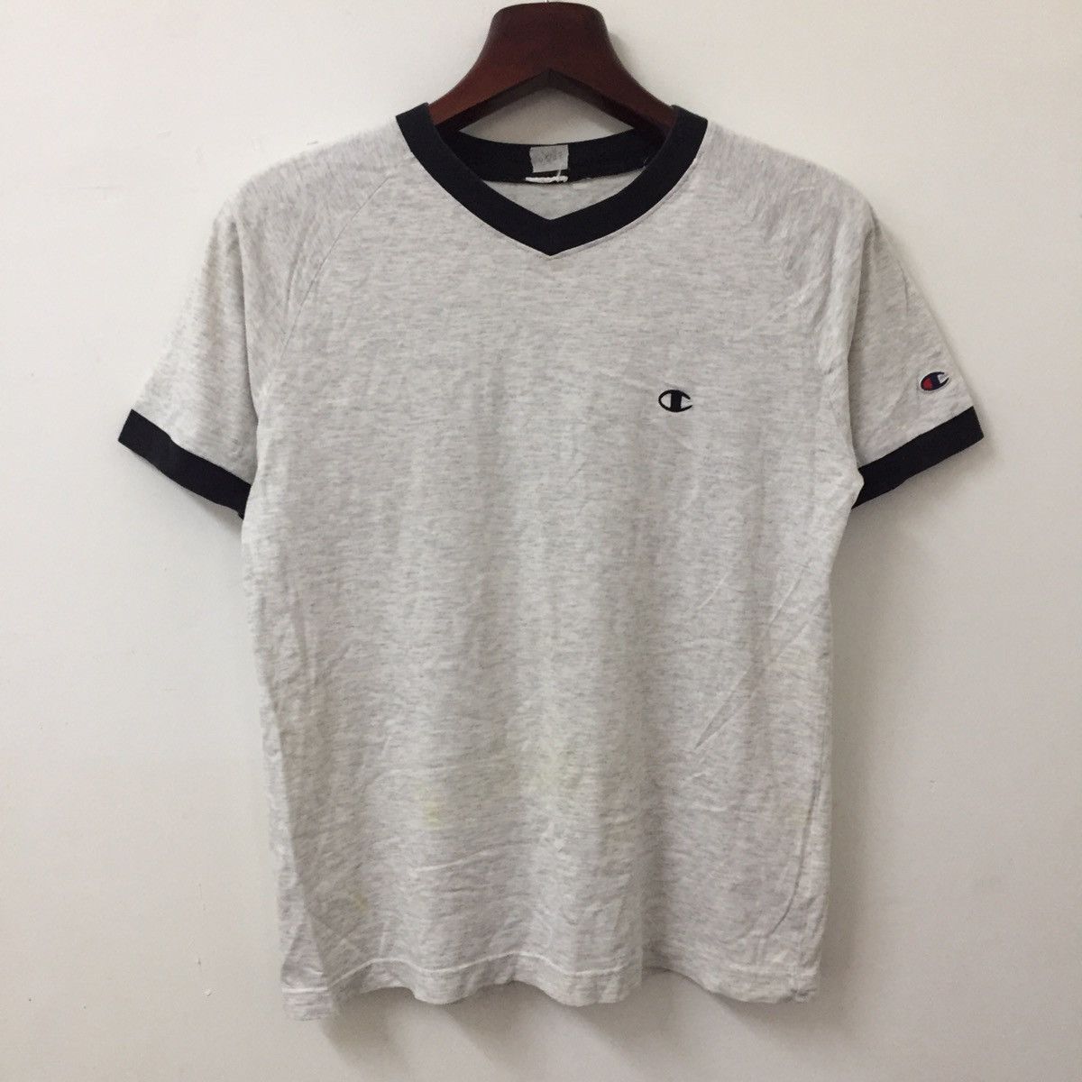 Vintage Champion Ringer V Neck