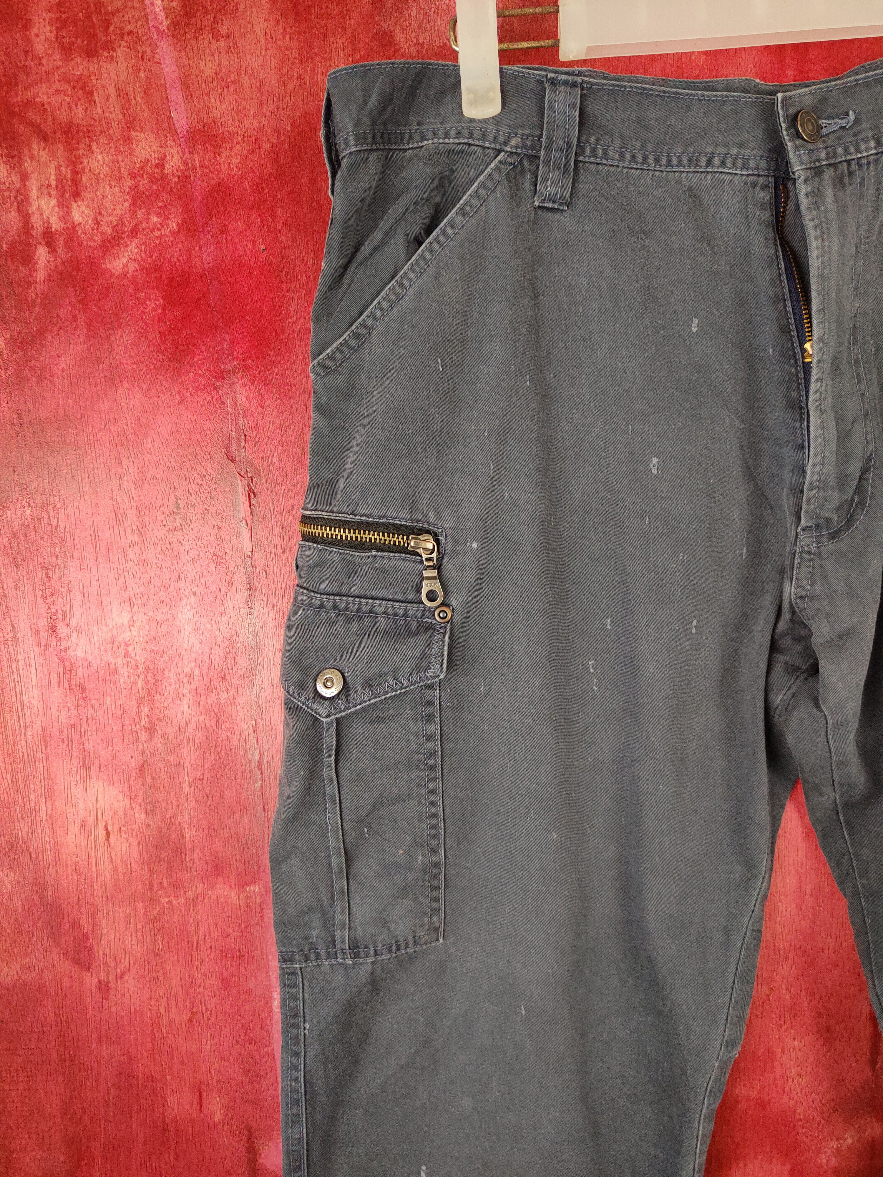 Japanese Brand × Vintage GW Dark Blue Faded Multi Pocket Tactical Cargo Pants #S525 Size US 36 / EU 52 - 3 Thumbnail