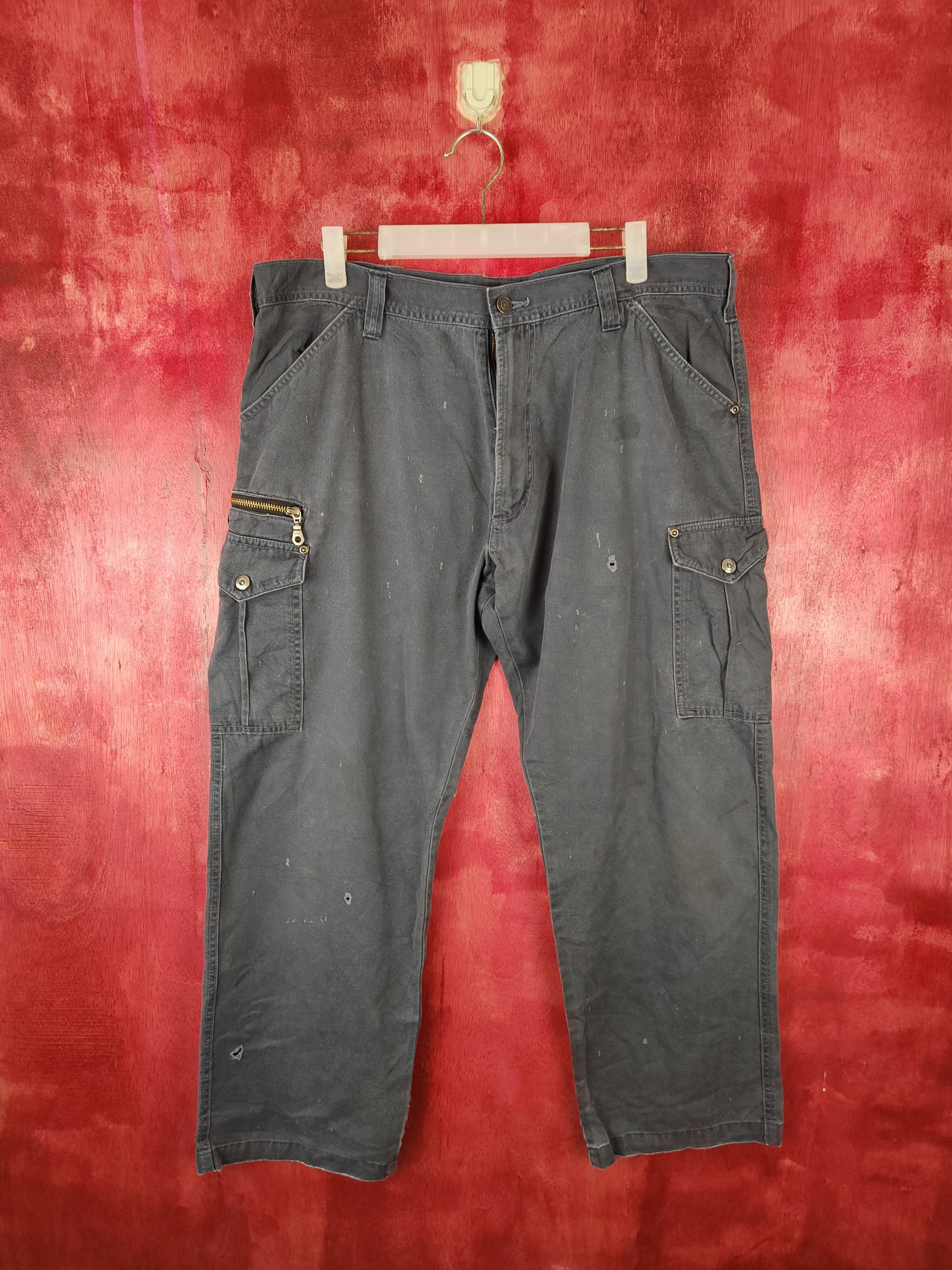 Japanese Brand × Vintage GW Dark Blue Faded Multi Pocket Tactical Cargo Pants #S525 Size US 36 / EU 52 - 1 Thumbnail