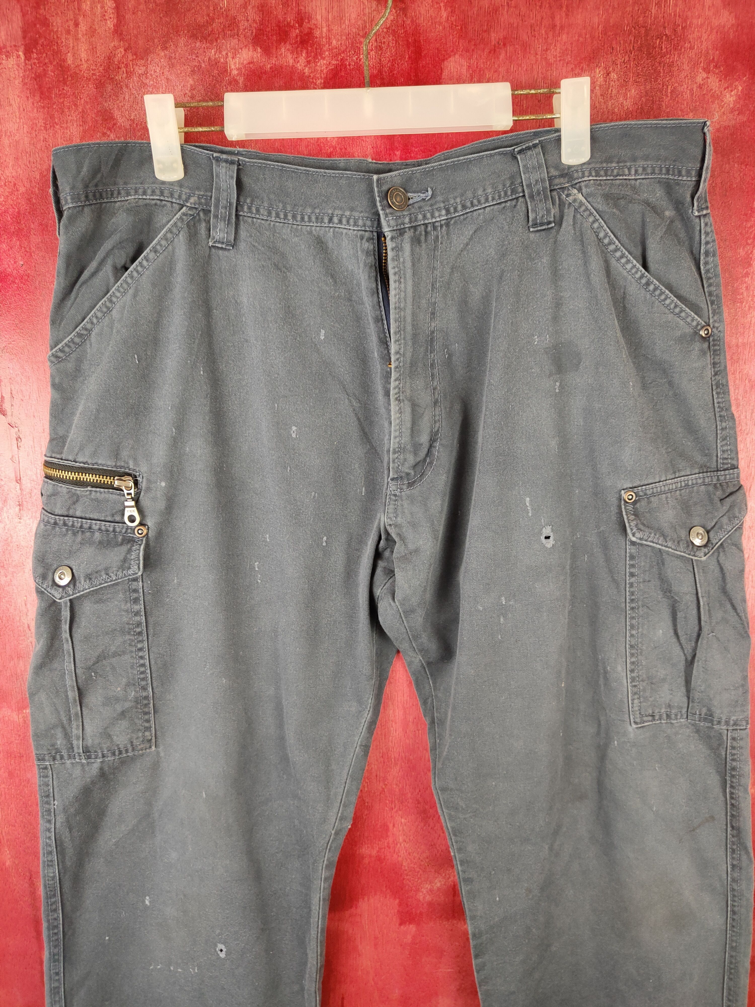 Japanese Brand × Vintage GW Dark Blue Faded Multi Pocket Tactical Cargo Pants #S525 Size US 36 / EU 52 - 2 Thumbnail
