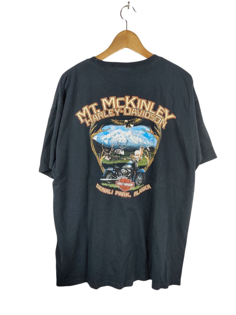 Band Tees Vintage Harley Davidson Mt McKinley Alaska Wold T-Shirt Size US XL / EU 56 / 4 - 2 Thumbnail