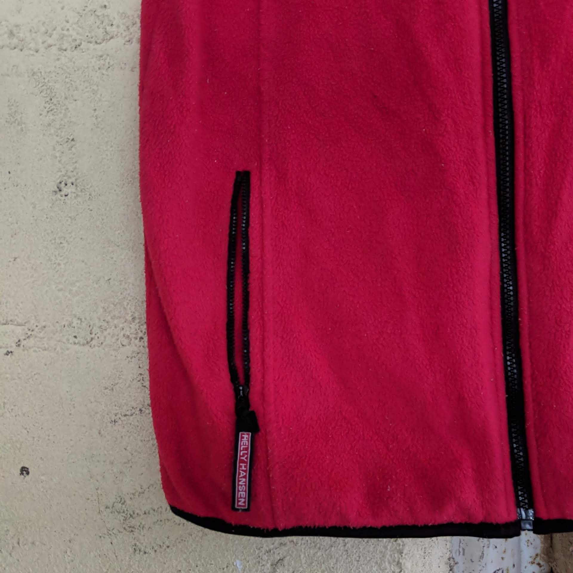 Japanese Brand Vintage Helly Hansen Red Retro-x Zip Sweater Sleeveless Size US M / EU 48-50 / 2 - 4 Thumbnail