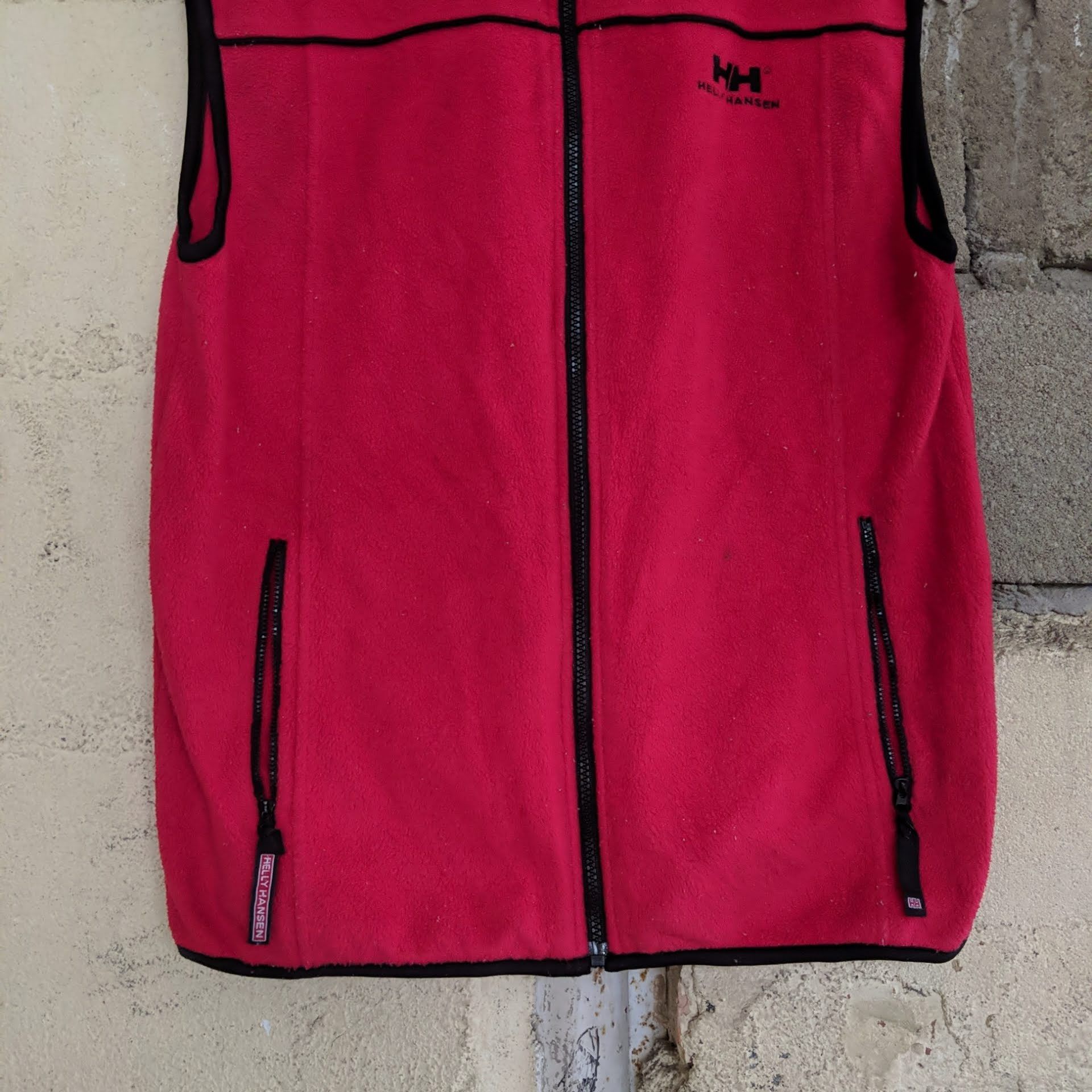 Japanese Brand Vintage Helly Hansen Red Retro-x Zip Sweater Sleeveless Size US M / EU 48-50 / 2 - 3 Thumbnail