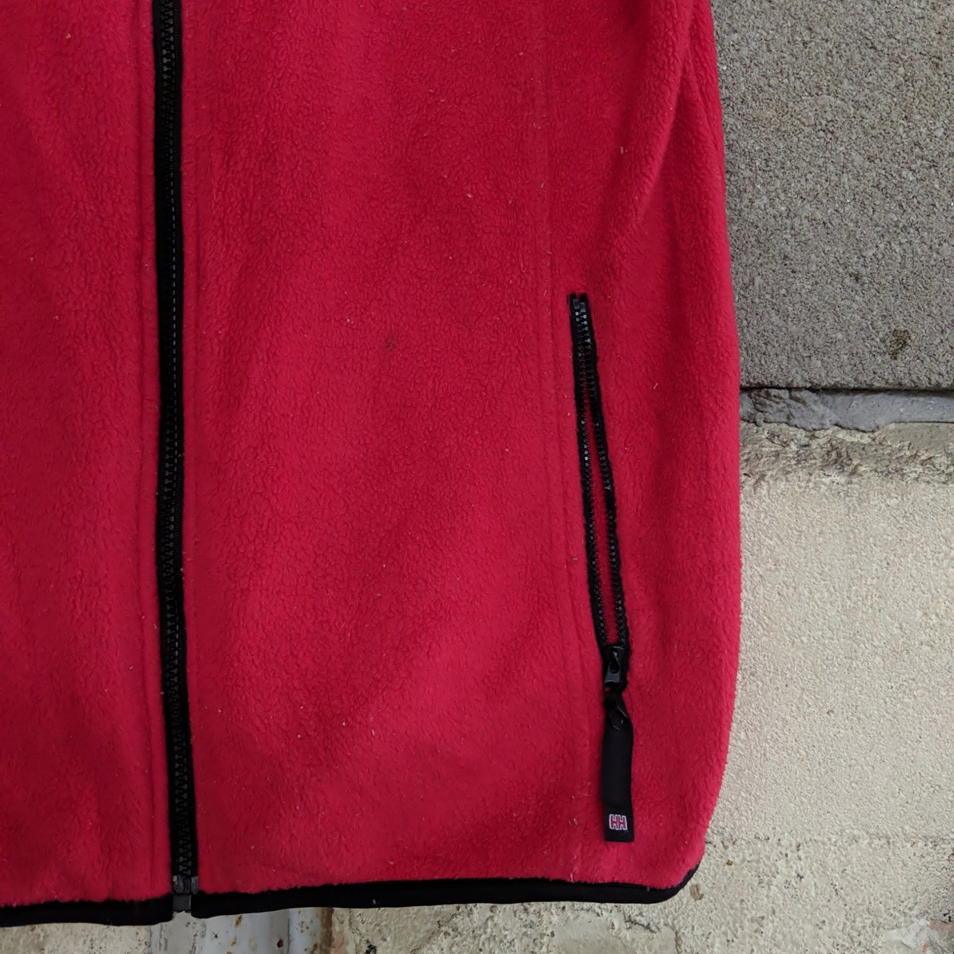 Japanese Brand Vintage Helly Hansen Red Retro-x Zip Sweater Sleeveless Size US M / EU 48-50 / 2 - 5 Thumbnail