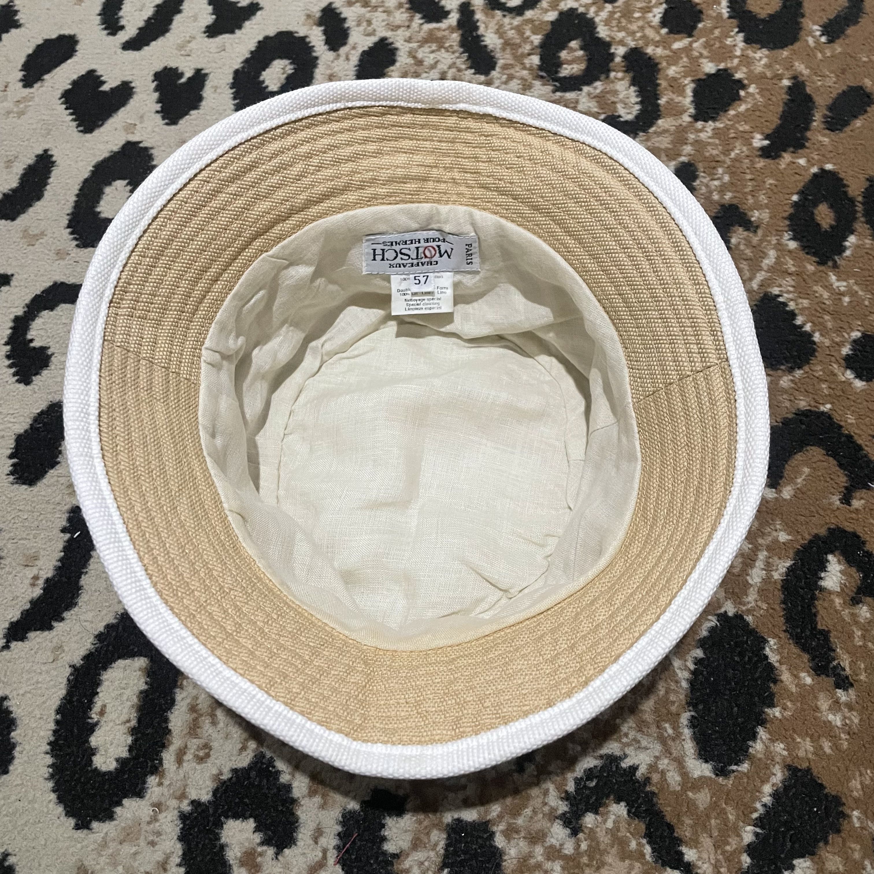Hermes × Vintage Hermes Chapeaux Motsch Pour Hermes Bucket Hat Size ONE SIZE - 4 Thumbnail