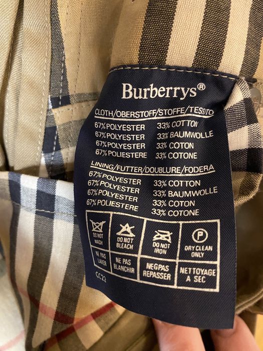 Vintage burberry outlet trench coat label