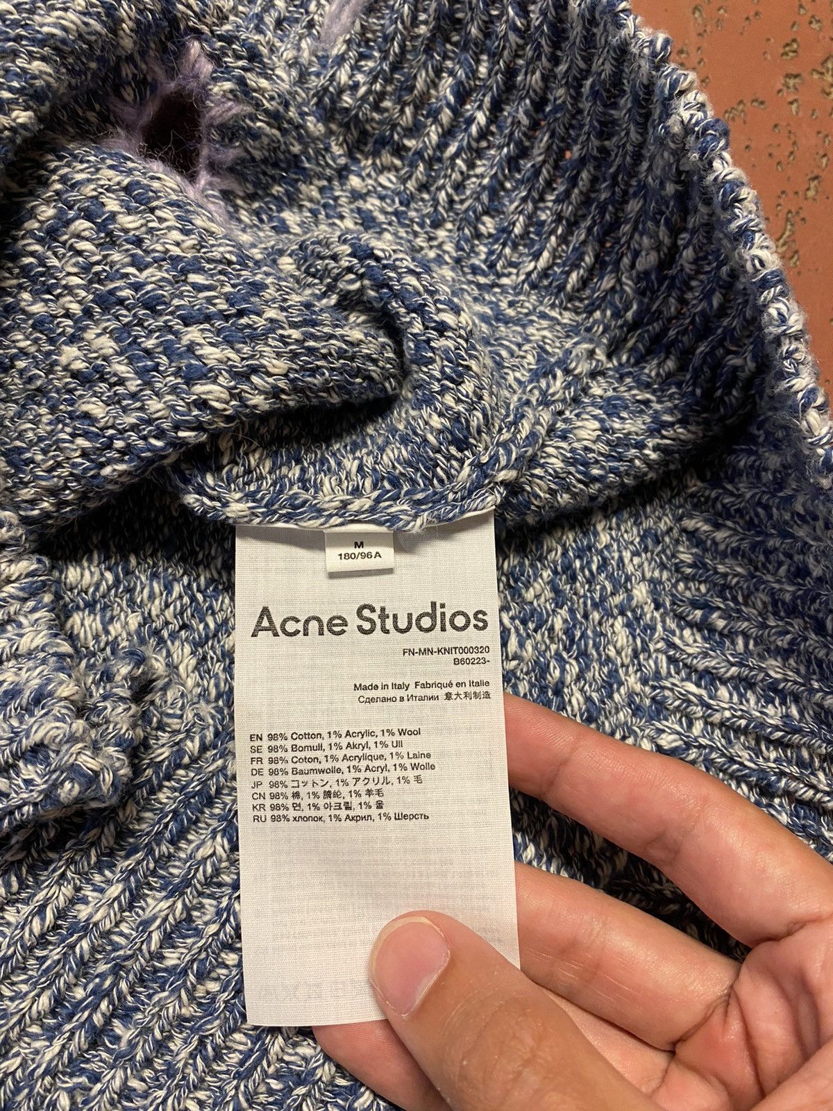 Acne Studios Blue Korfeo Embroidered Distressed Sweater Vest Size US M / EU 48-50 / 2 - 3 Thumbnail