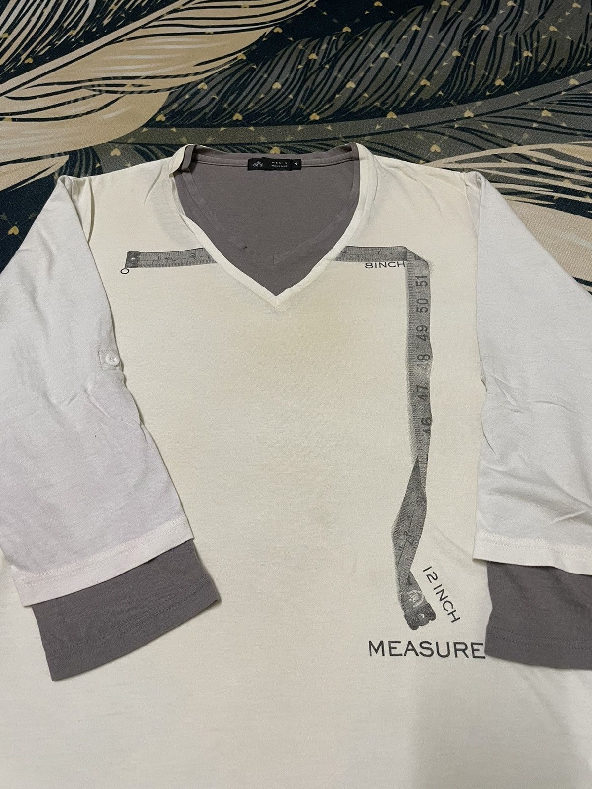 Designer × Japanese Brand × Melrose Vintage Measure Tape Long Sleeve Shirt Size US S / EU 44-46 / 1 - 5 Thumbnail
