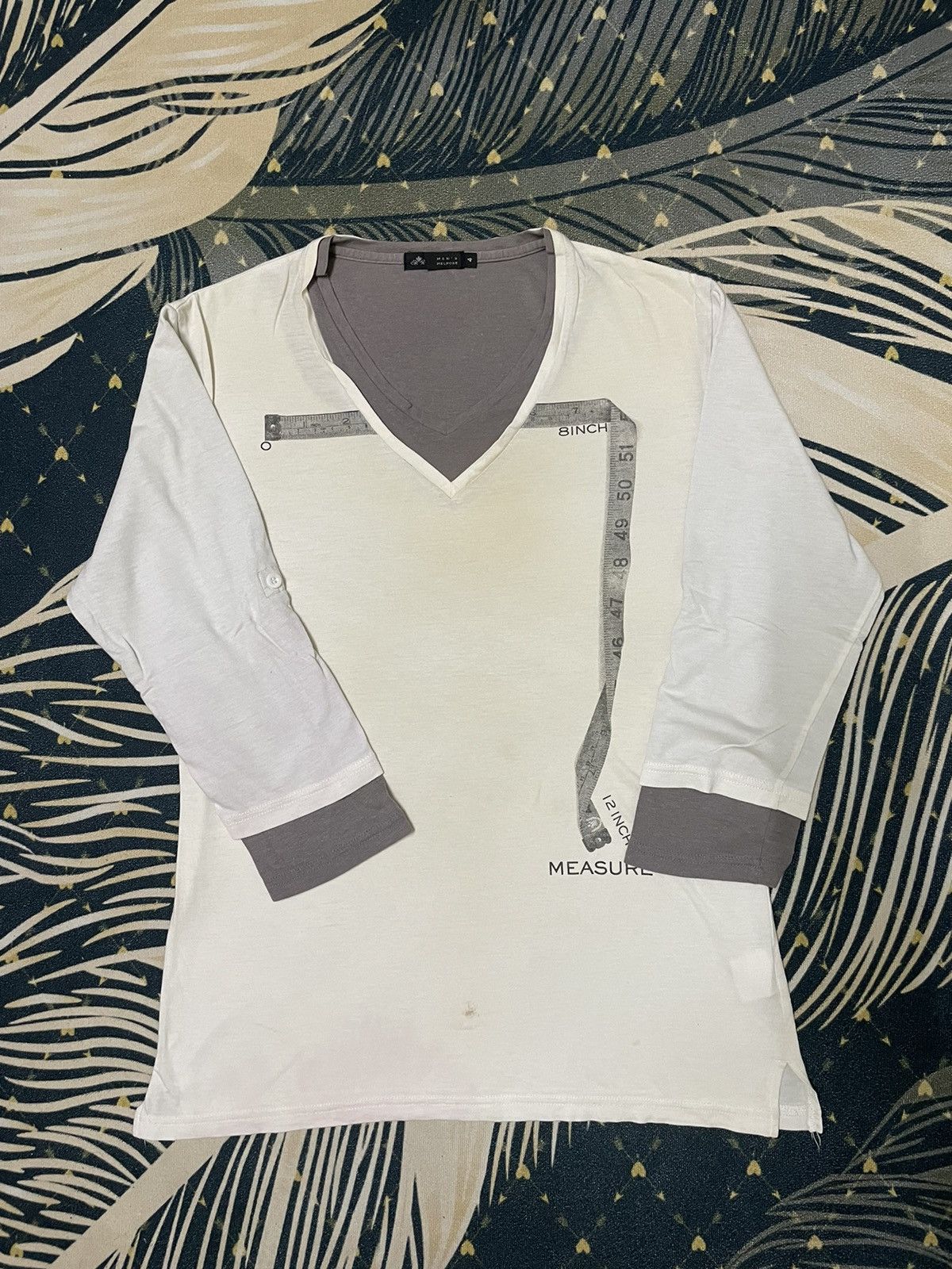 Designer × Japanese Brand × Melrose Vintage Measure Tape Long Sleeve Shirt Size US S / EU 44-46 / 1 - 1 Thumbnail