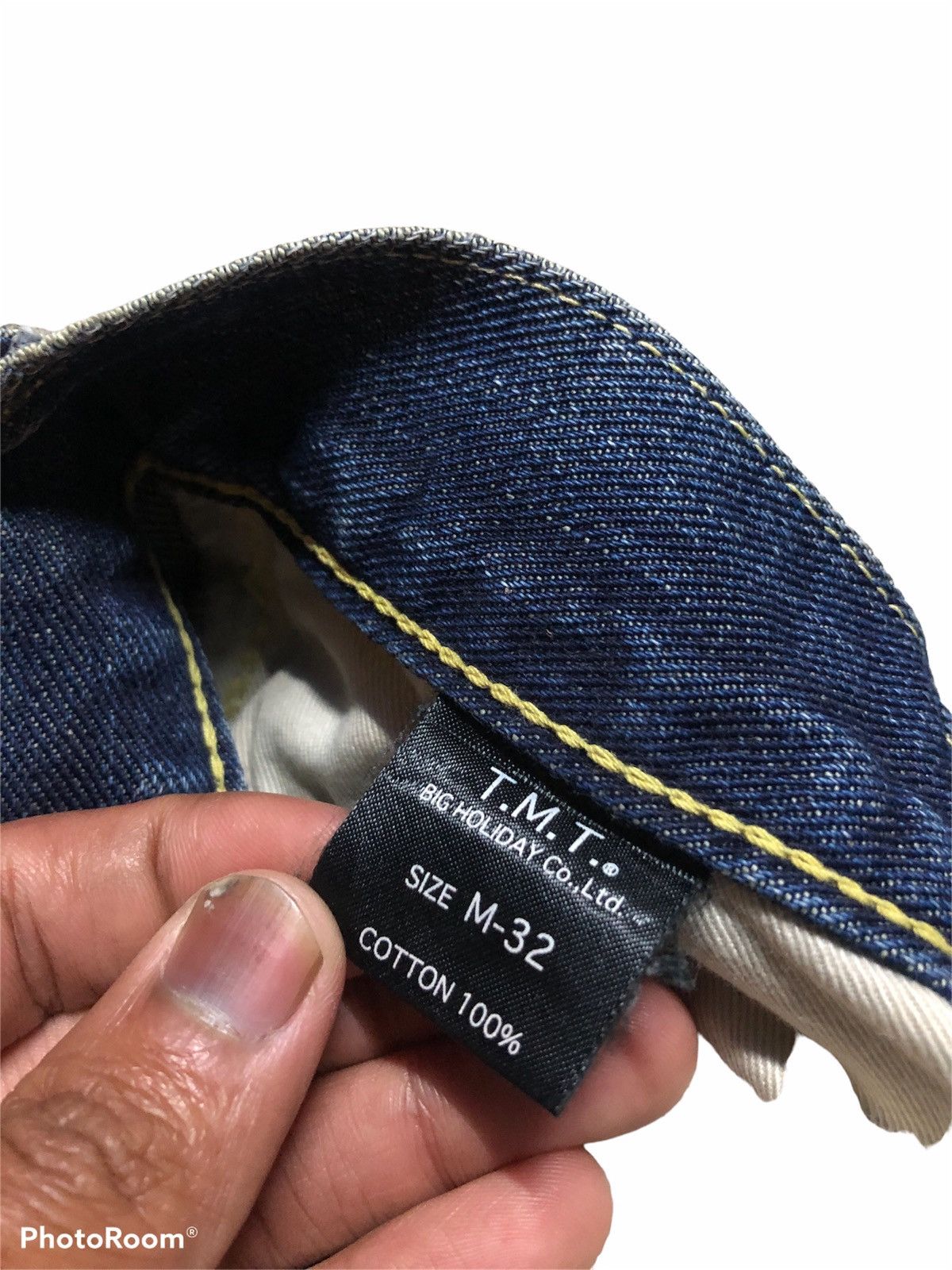Designer DAMAGED DISTRESSED SELVEDGE DENIM BY T.M.T BIG HOLIDAY Size US 30 / EU 46 - 10 Thumbnail