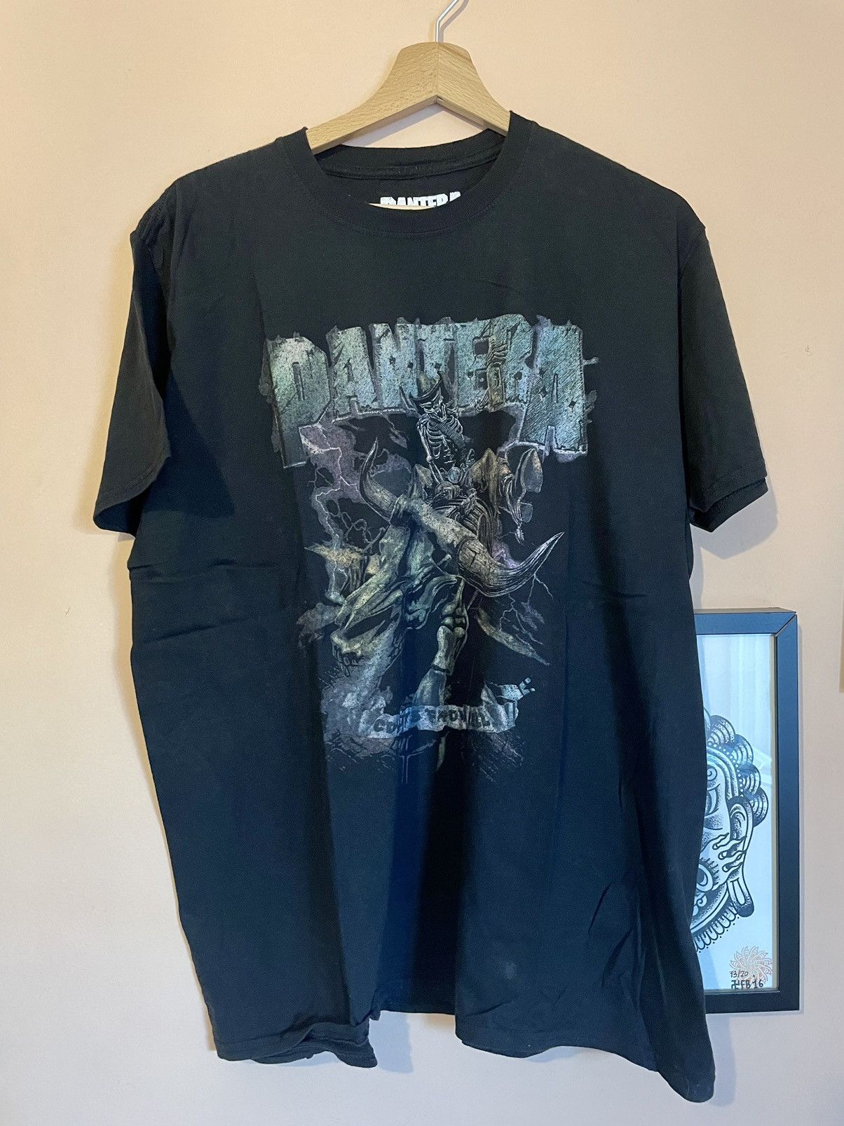Band Tees Pantera Cowboys from Hell skeleton rodeo trash metal t-shirt Size US XL / EU 56 / 4 - 2 Thumbnail