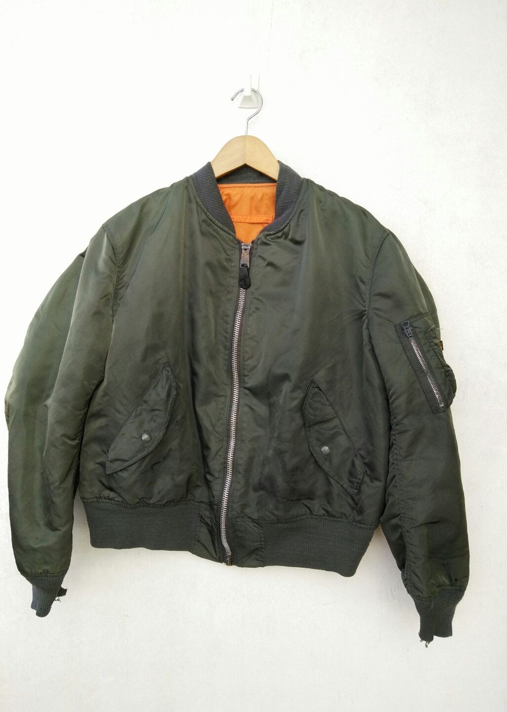 Vintage ALPHA INDUSTRIES RIVERSIBLE JACKET VTG ARMY