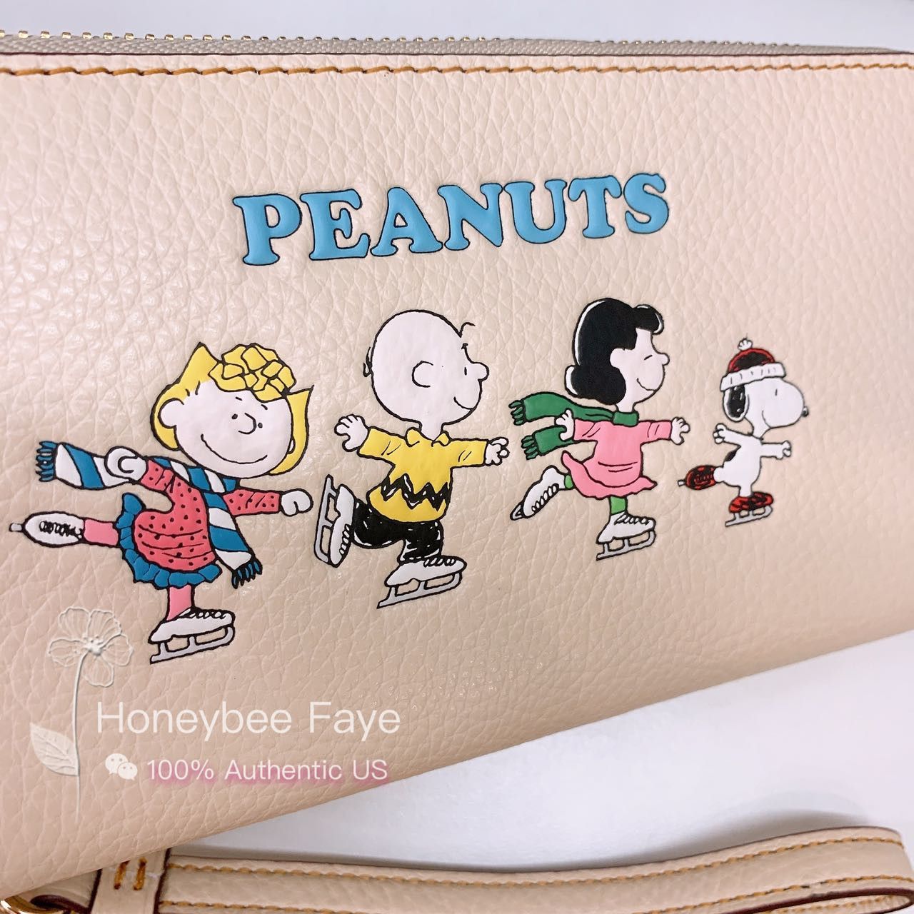 NWT Coach store X Peanuts Long Zip Around Wallet in Signature Canvas Snoopy Woodstock