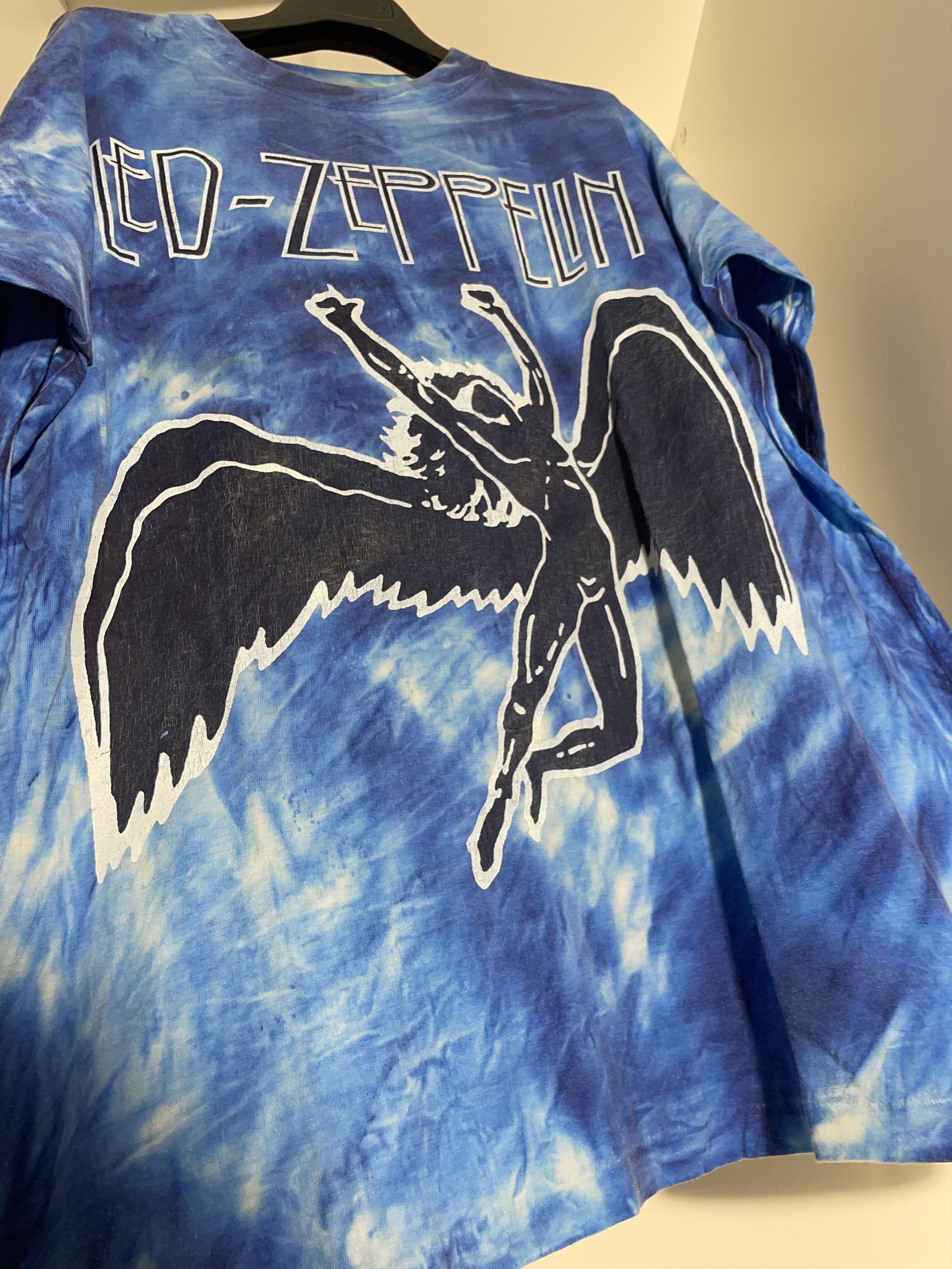 Band Tees Vintage Led Zeppelin Tie Dye Icarus x Helter Skelter 90 Tee Size US XL / EU 56 / 4 - 2 Thumbnail