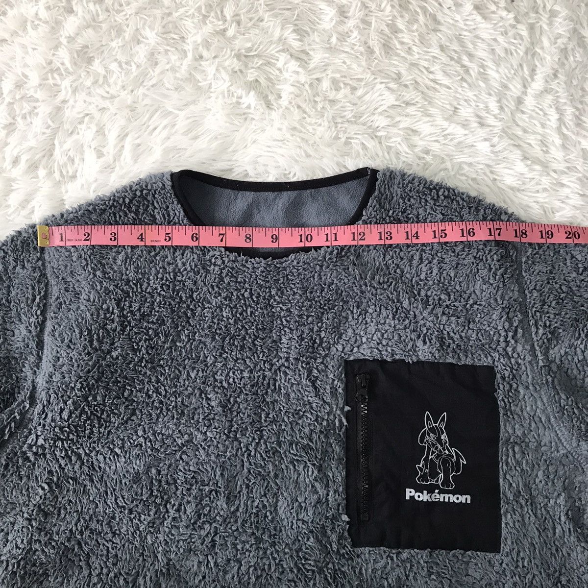 Cartoon Network × Pokemon 💥Steals💥Pokemon Fleece Sweater Jumper Pocket Chest Size US L / EU 52-54 / 3 - 16 Thumbnail