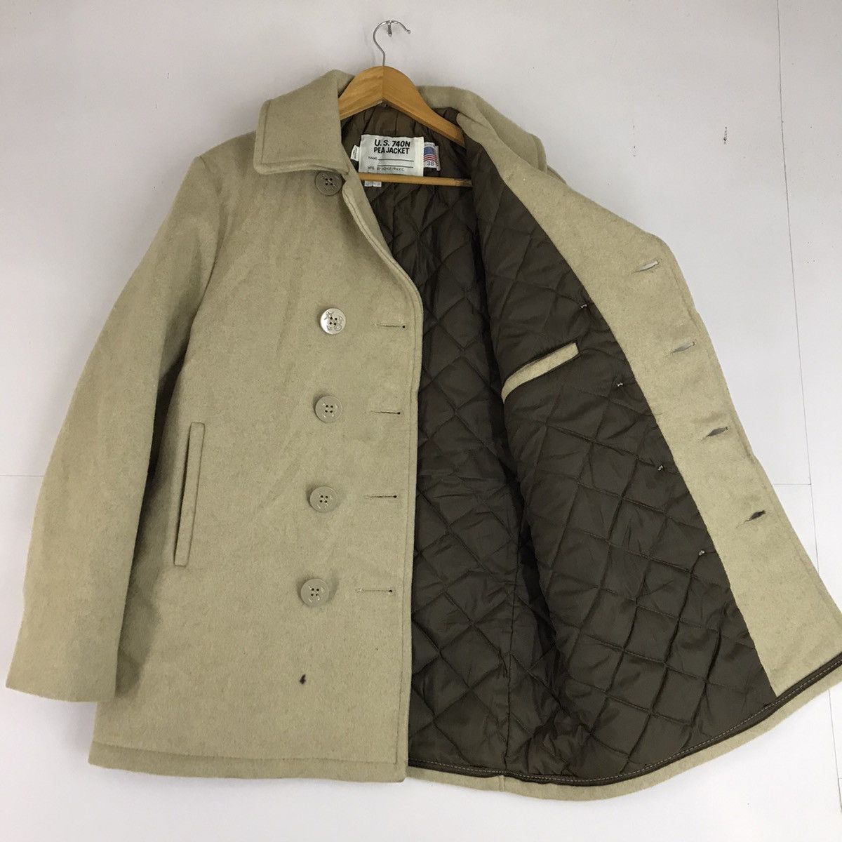 Schott Vintage Schott U.S.740N Wool Khaki Double Breast Jacket Size US S / EU 44-46 / 1 - 6 Thumbnail