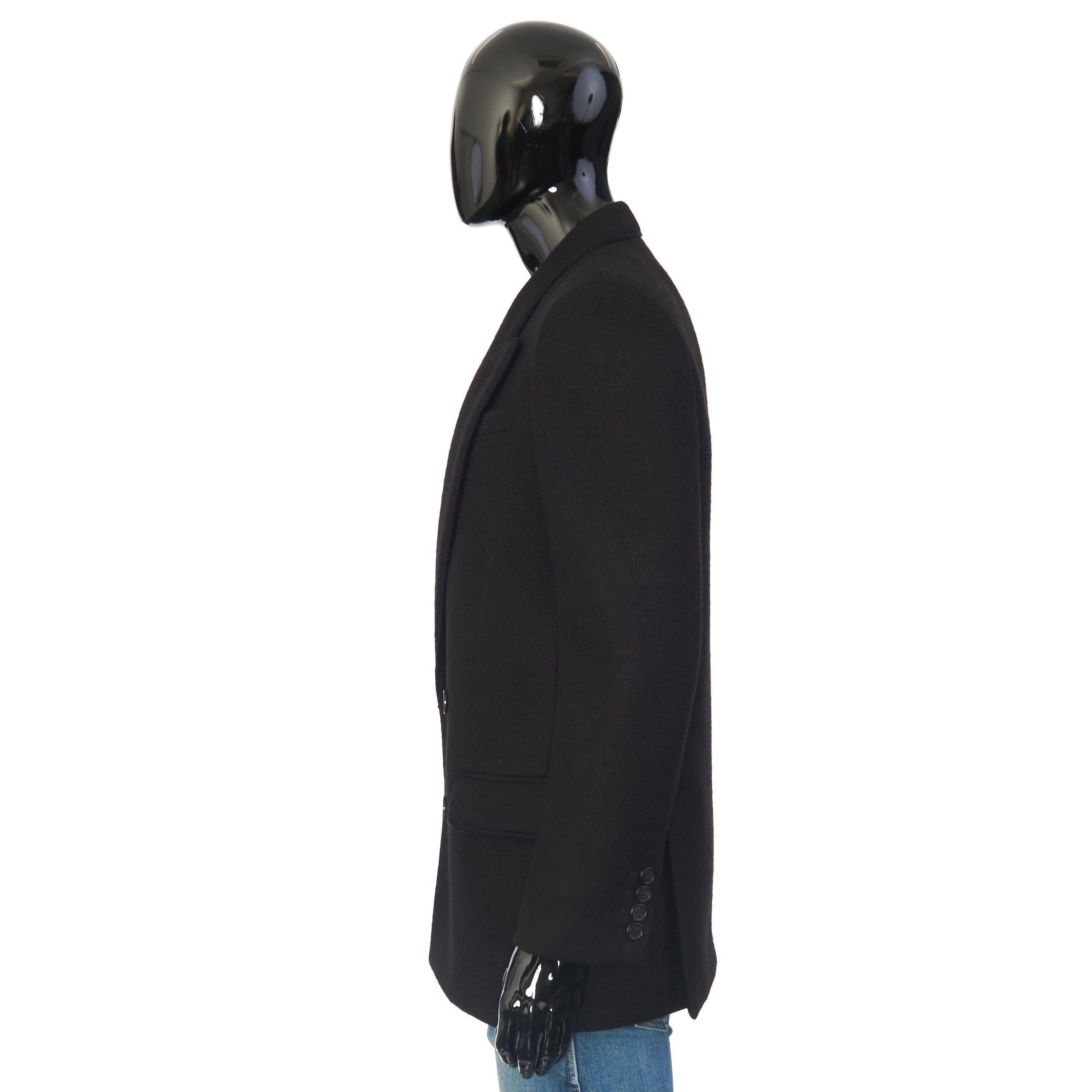 Saint Laurent Paris Slimfit Double Breasted Wool & Mohair Blend Coat Size US M / EU 48-50 / 2 - 3 Thumbnail