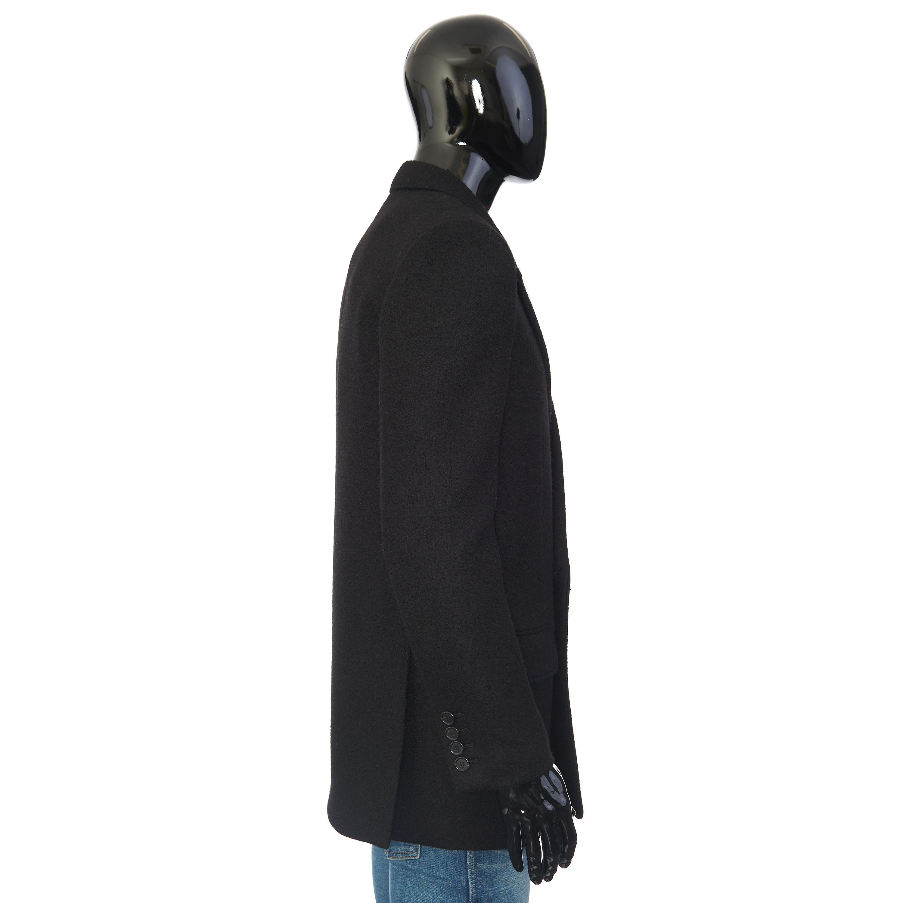 Saint Laurent Paris Slimfit Double Breasted Wool & Mohair Blend Coat Size US M / EU 48-50 / 2 - 5 Thumbnail