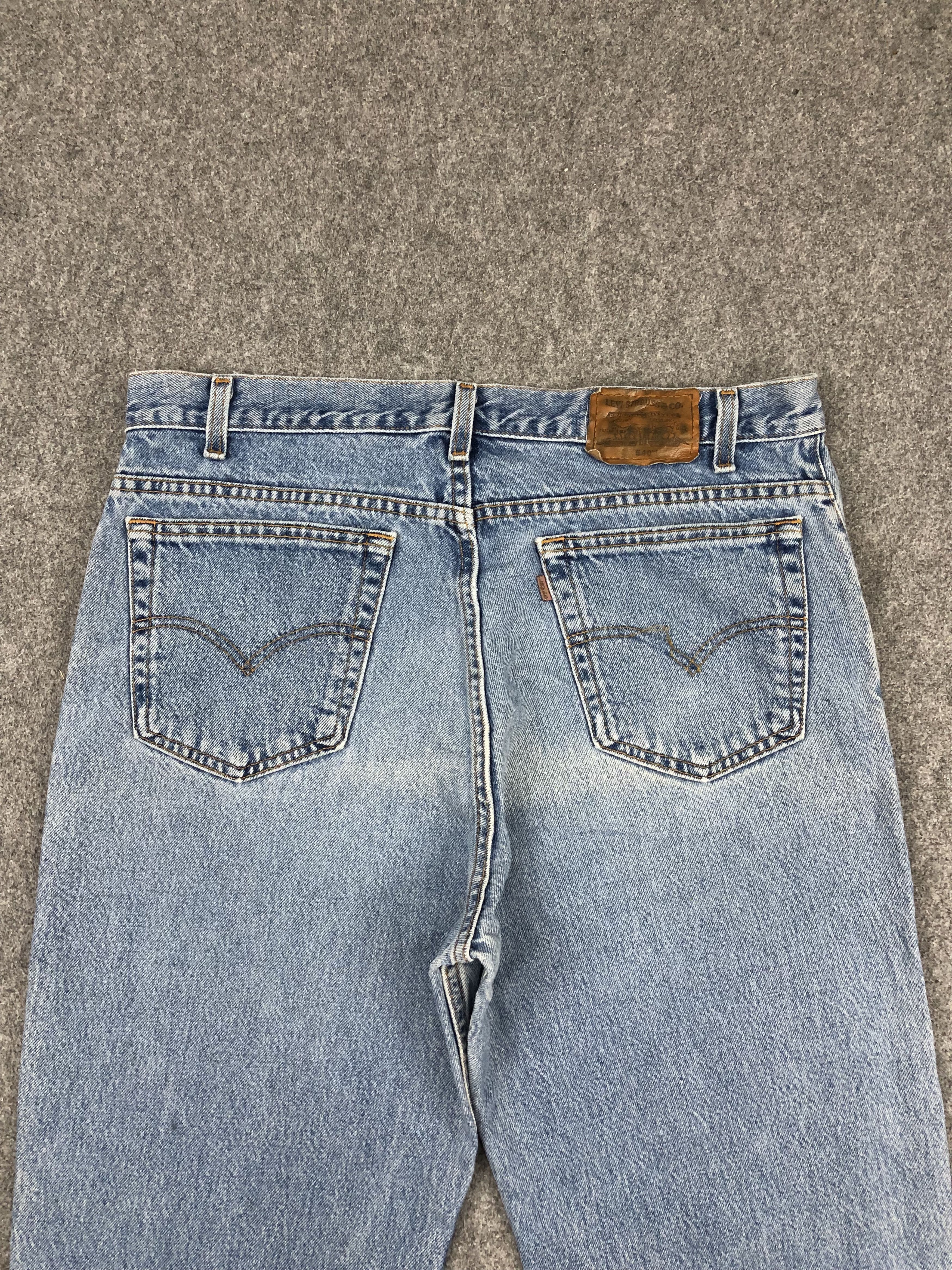 Levi's Vintage 90s Levis 540 Faded Blue Jeans DP1489 Size US 37 - 4 Thumbnail