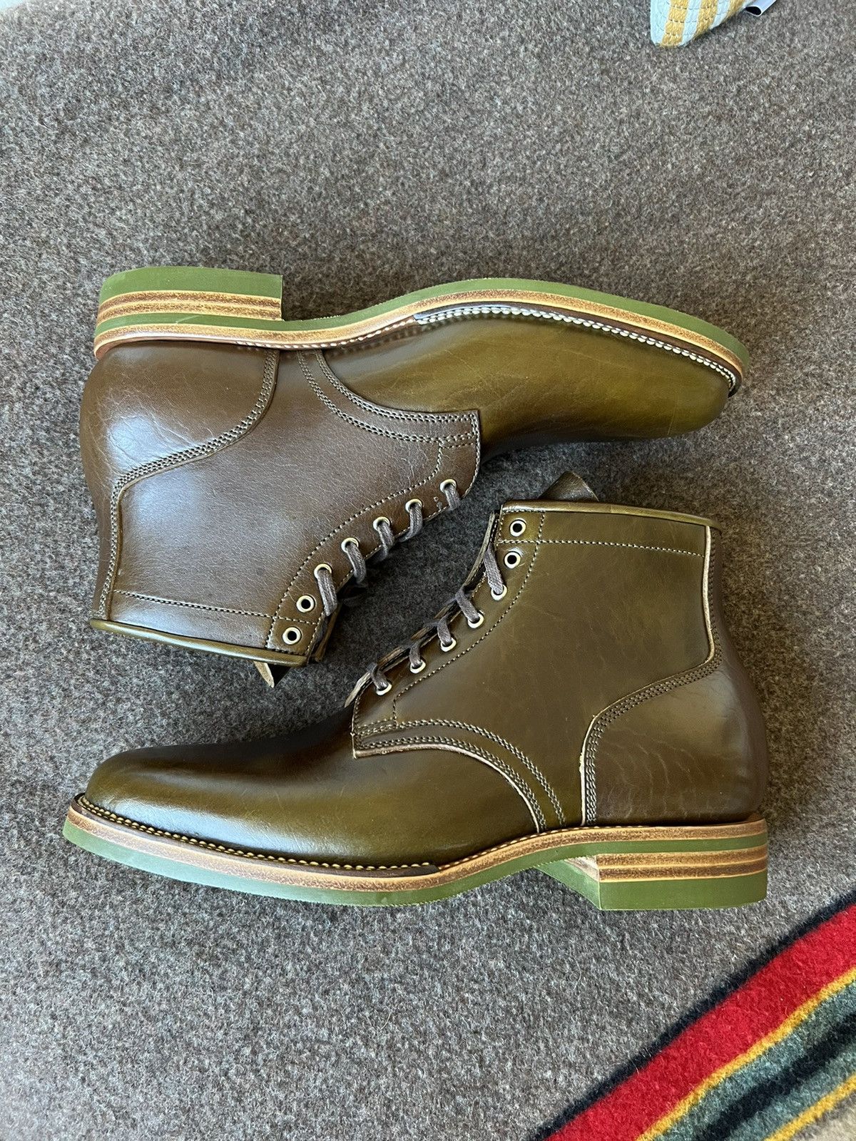 Flame Panda Olive Shinki Horsebutt boots