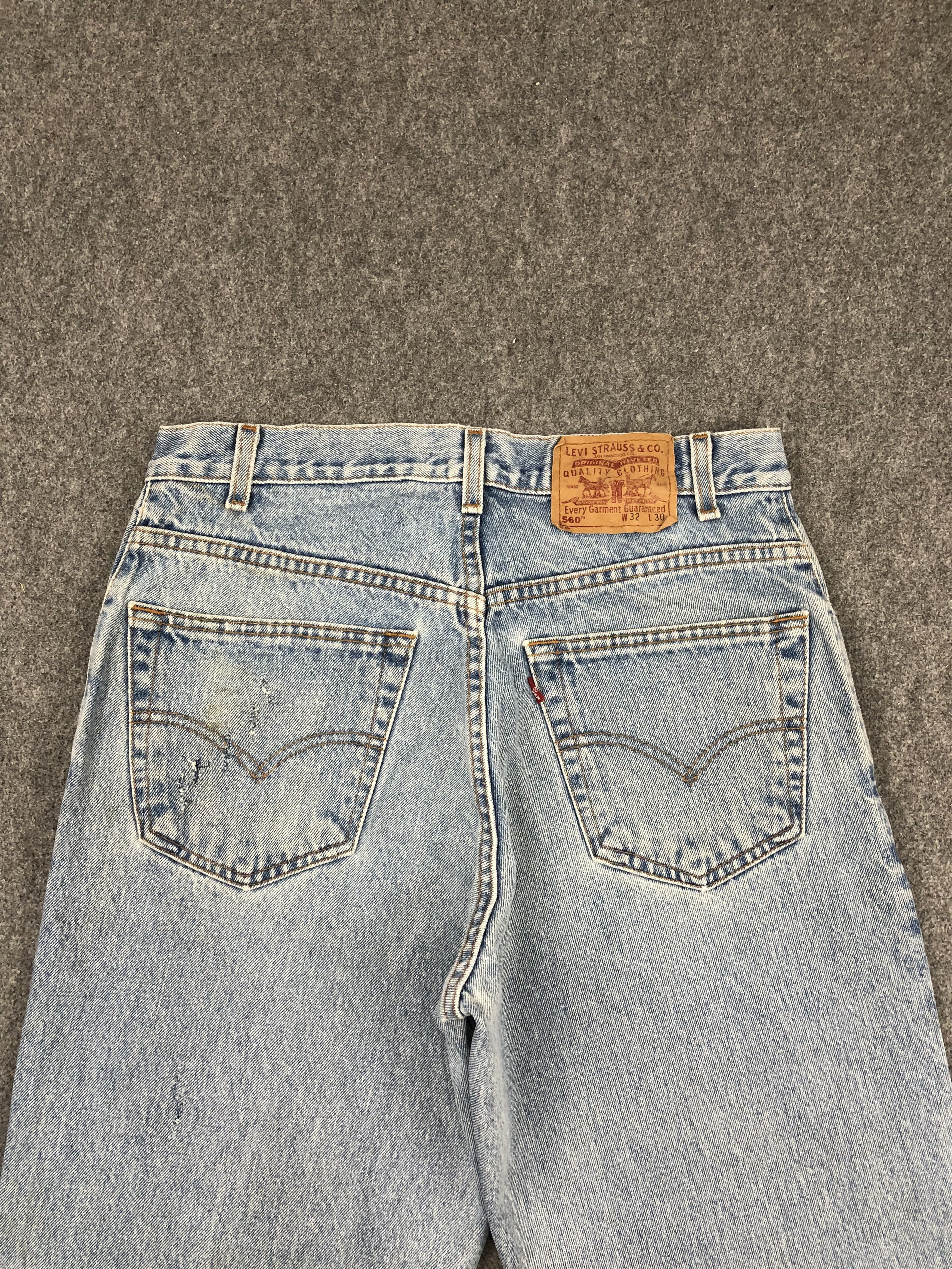 Levi's Vintage 90s Levis 560 Light Wash Jeans DP1485 Size US 32 / EU 48 - 4 Thumbnail