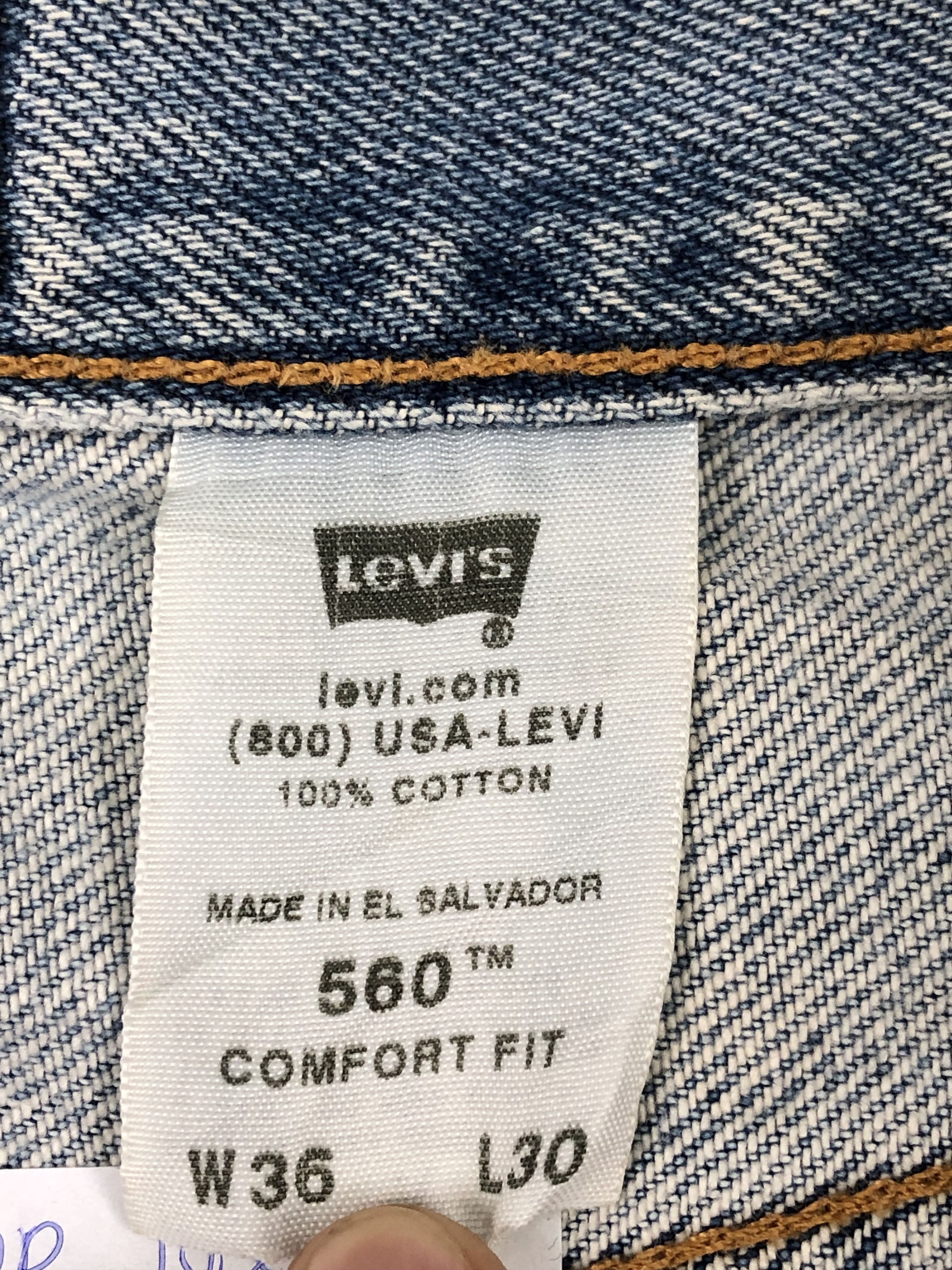 Levi's Dirty Blue Vintage Levis 560 Jeans DP1481 Size US 36 / EU 52 - 6 Thumbnail