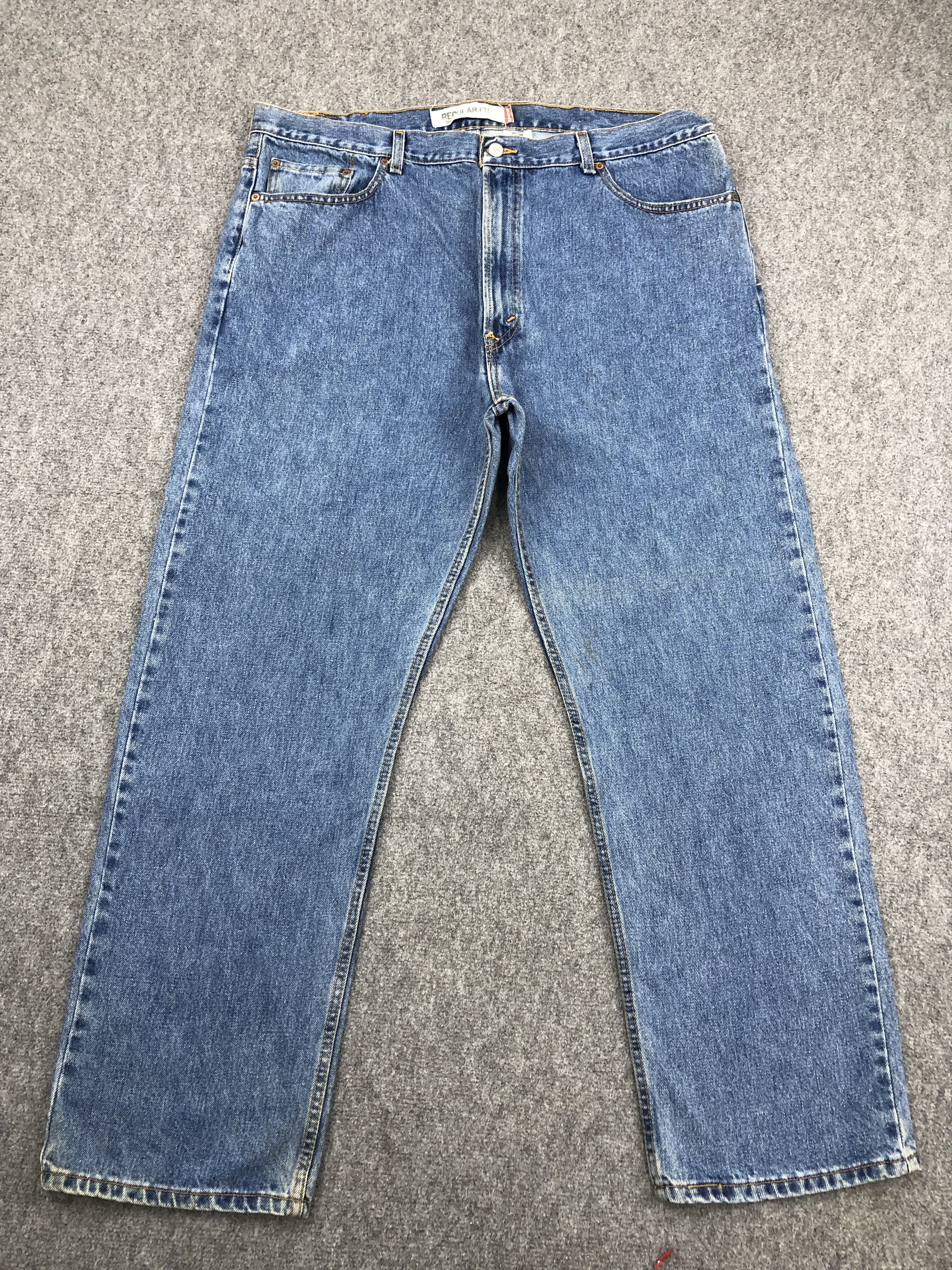 image of Levis 505 Blue Denim Jeans, Men's (Size 42)