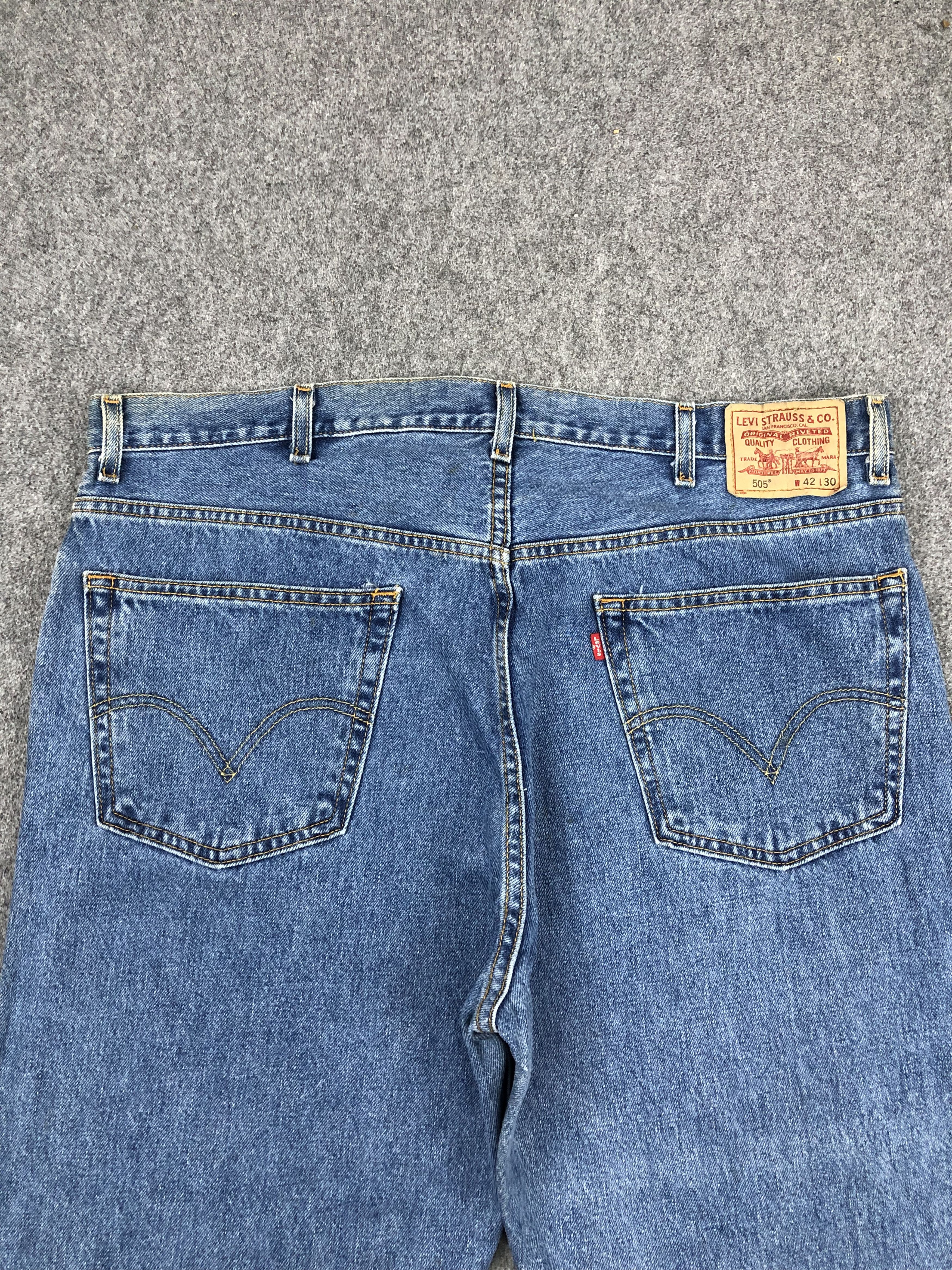 Levi's Vintage Levis 505 Blue Denim Jeans DP1478 Size US 42 / EU 58 - 4 Thumbnail