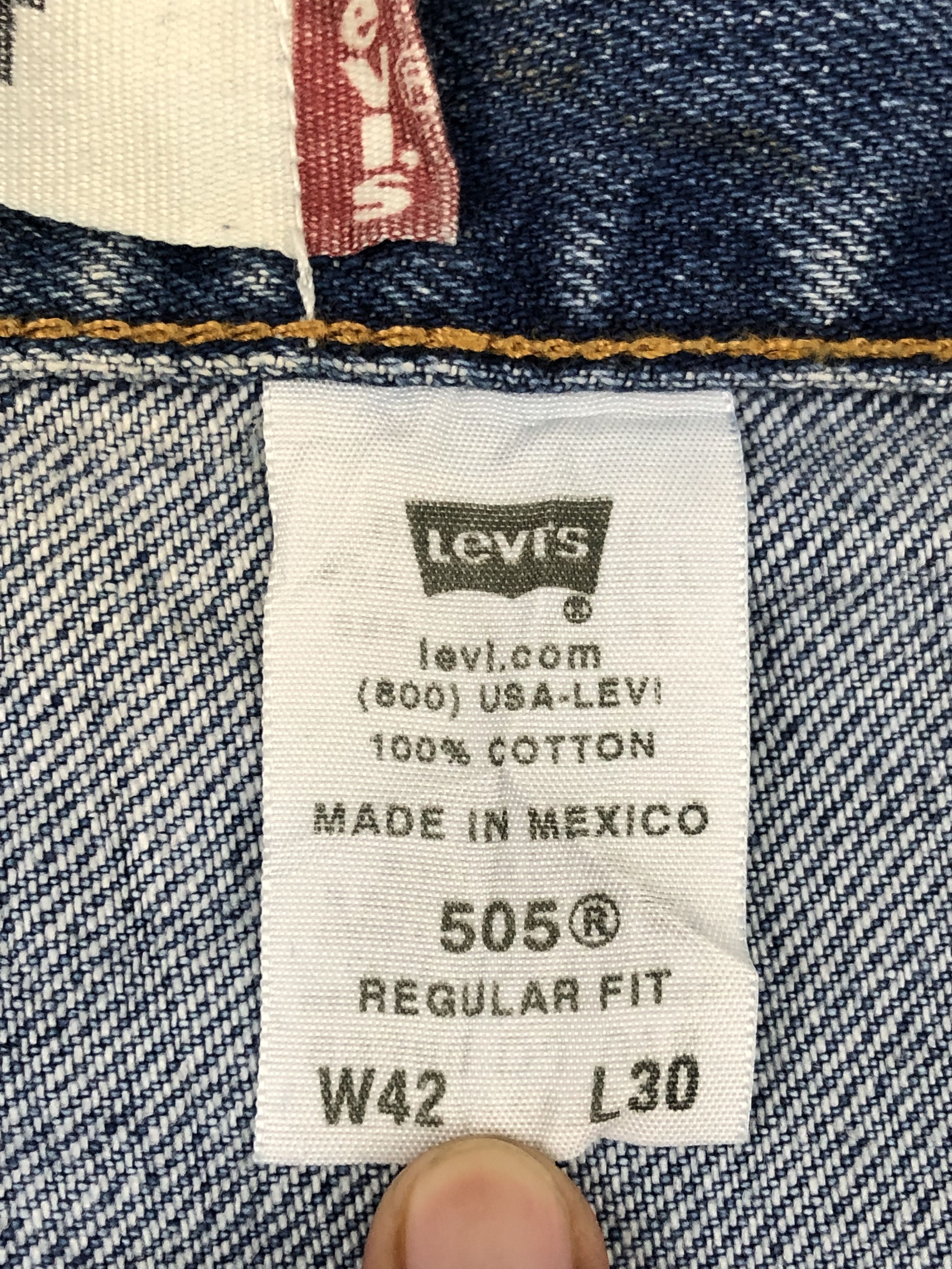 Levi's Vintage Levis 505 Blue Denim Jeans DP1478 Size US 42 / EU 58 - 7 Thumbnail