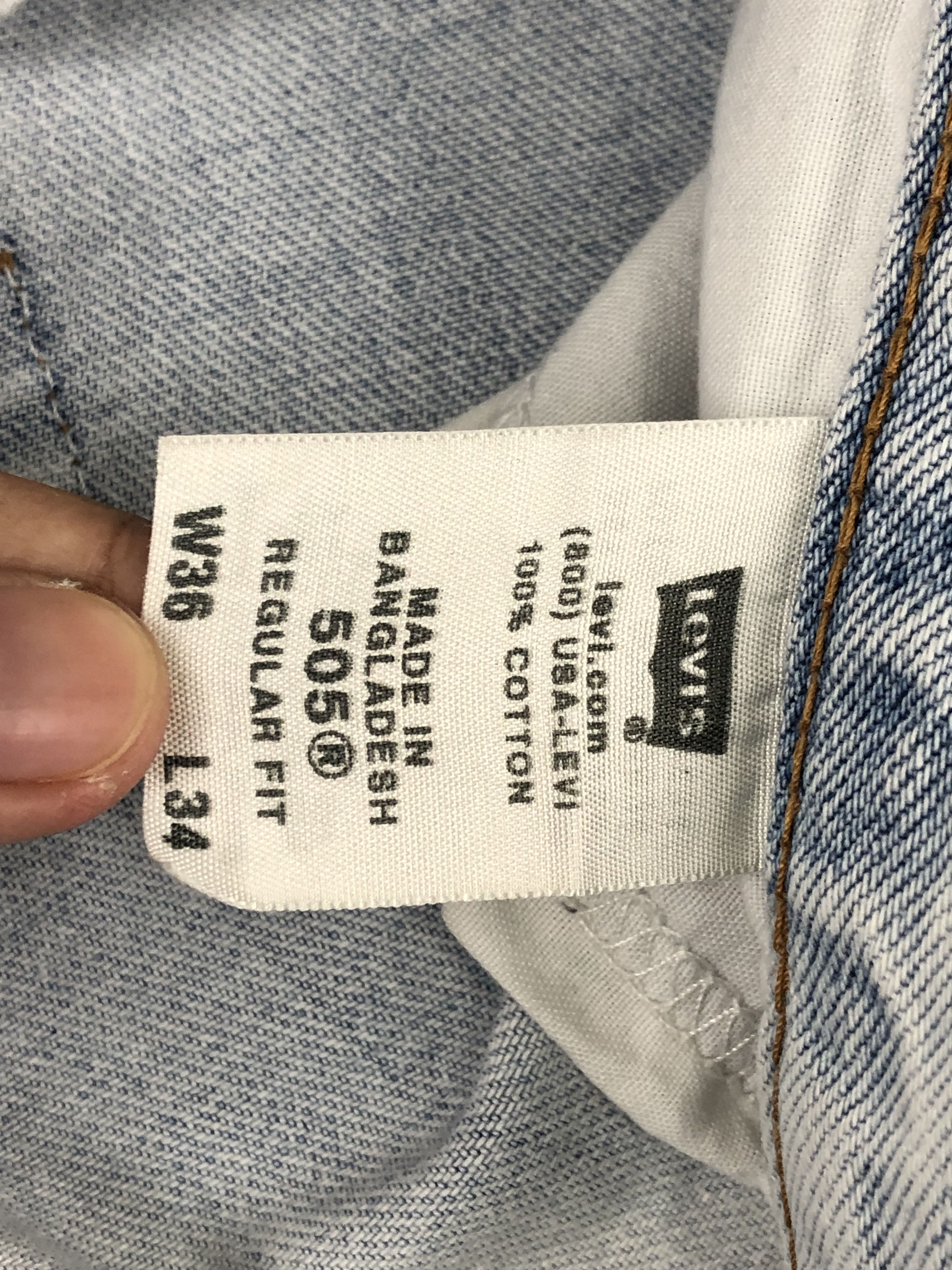Levi's Light Wash Vintage Levis 505 Jeans DP1476 Size US 36 / EU 52 - 8 Thumbnail